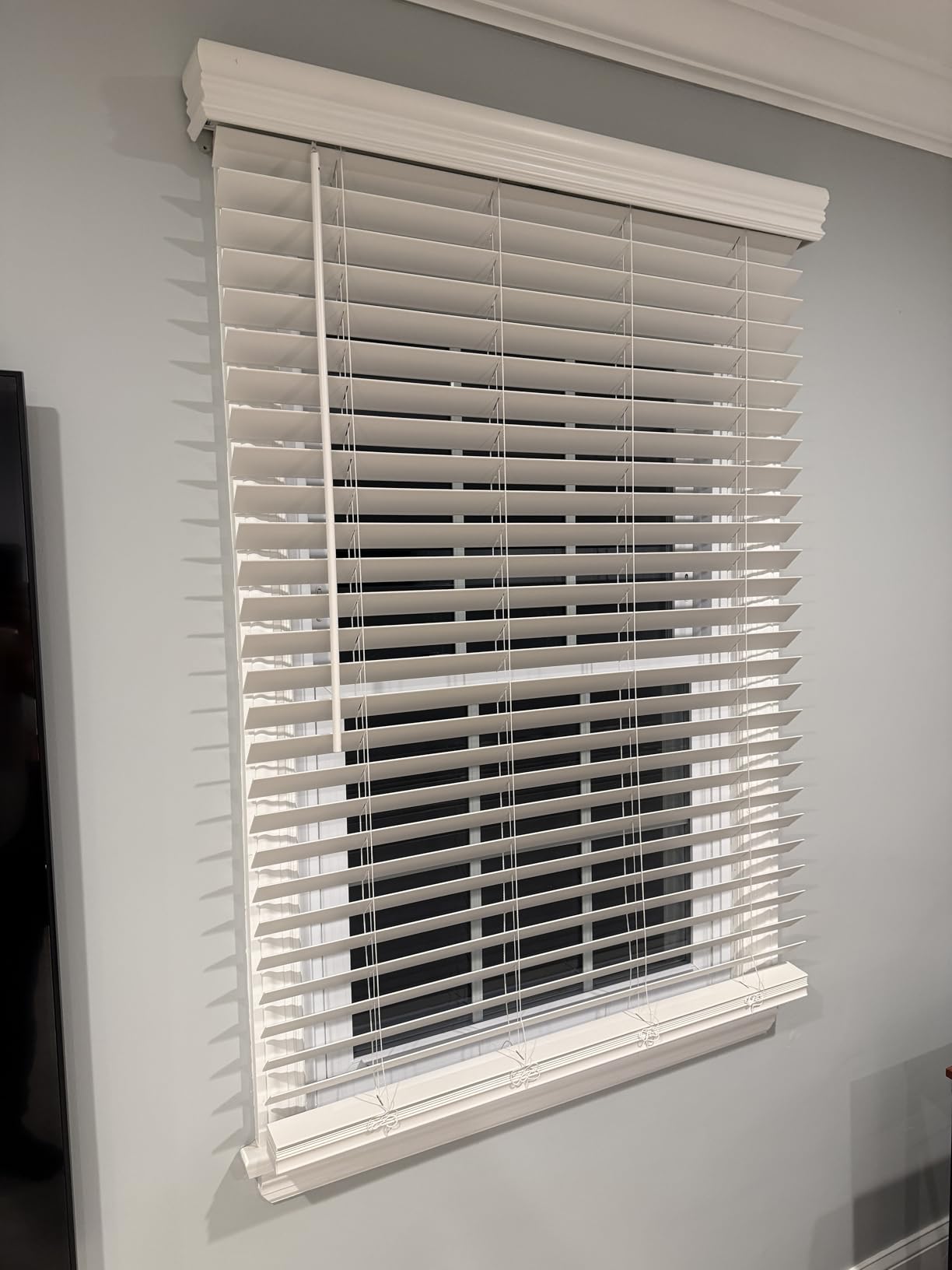 ARLO BLINDS Faux Wood Blinds with Crown Valance - 34.25