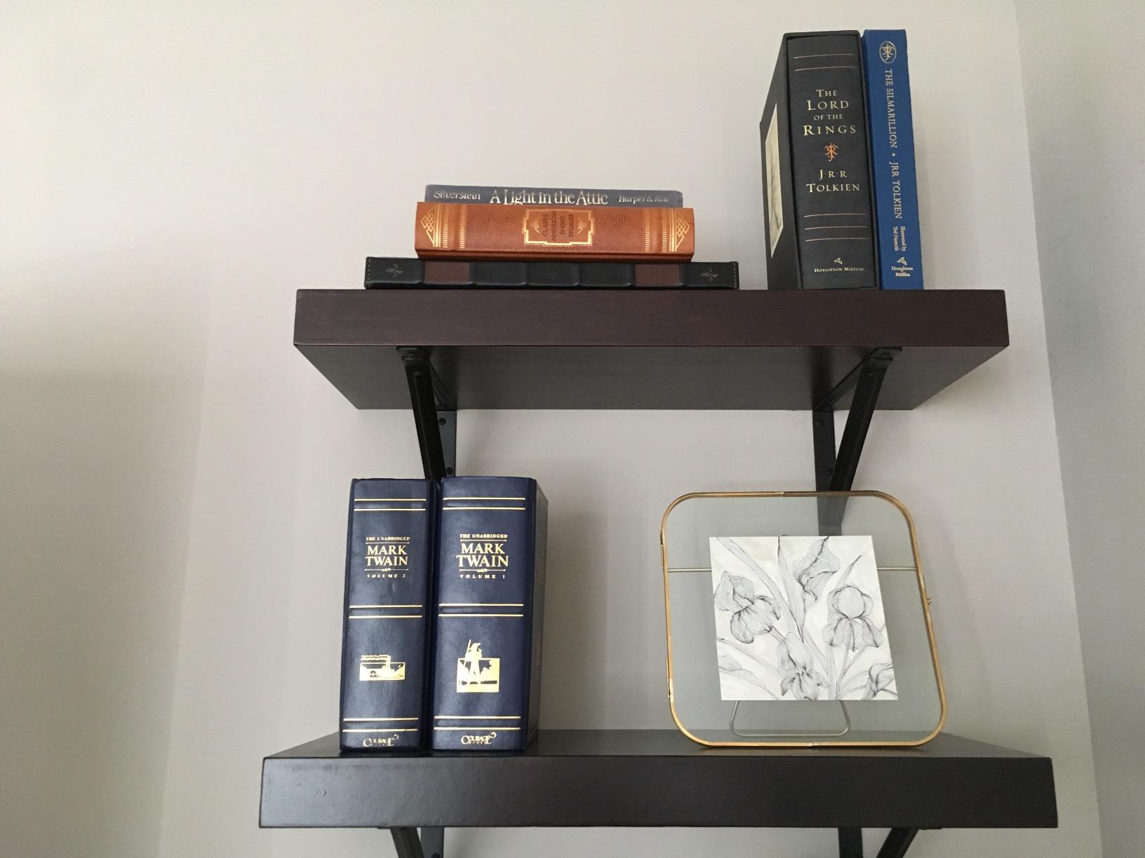 Officemate Heavy Weighted Bookends, Sturdy Office & Home Shelf Organizers, Set of 2 Black Metal Book Supports (93182) customer photo 1