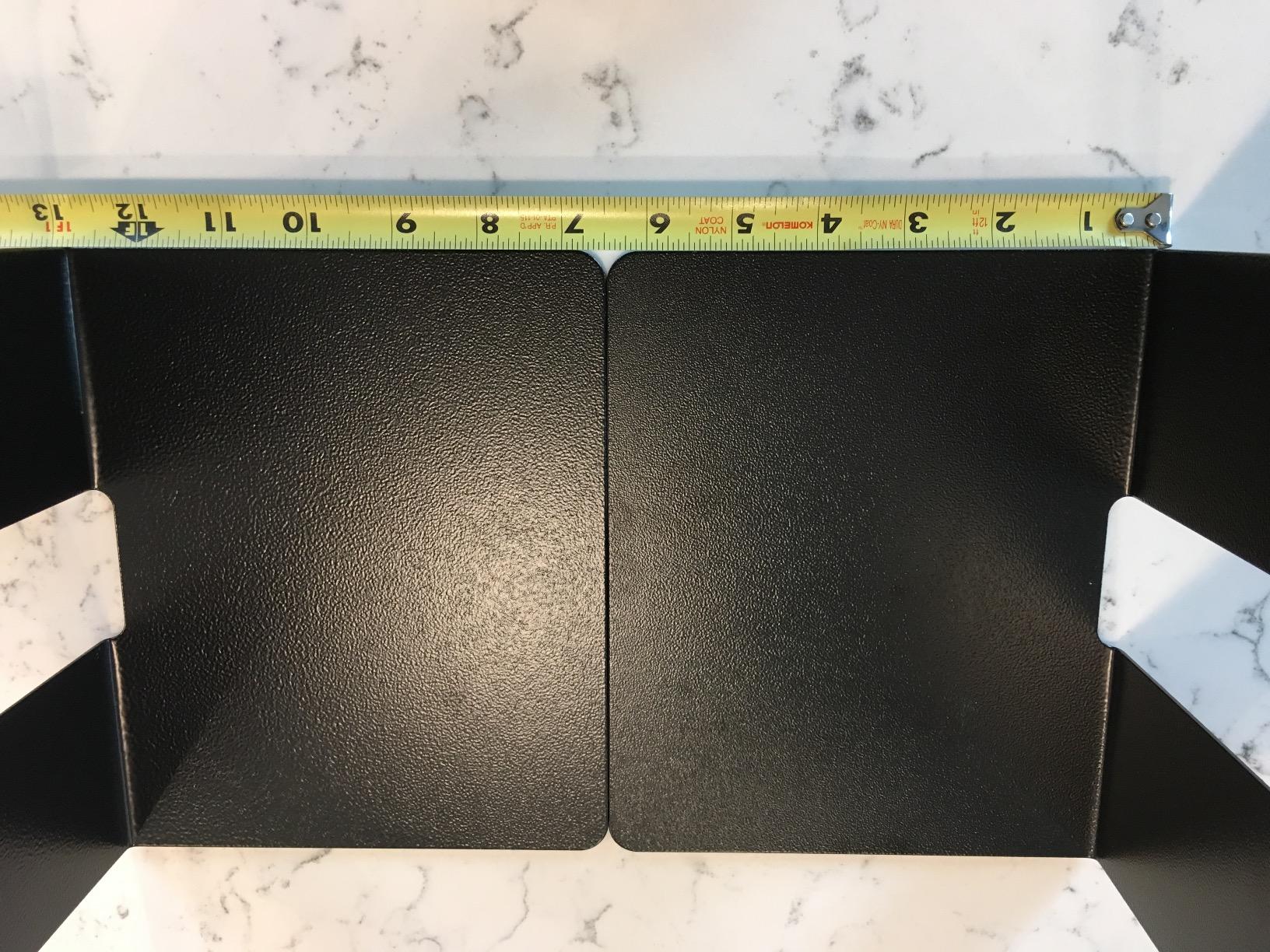 Officemate Heavy Weighted Bookends, Sturdy Office & Home Shelf Organizers, Set of 2 Black Metal Book Supports (93182) customer photo 2