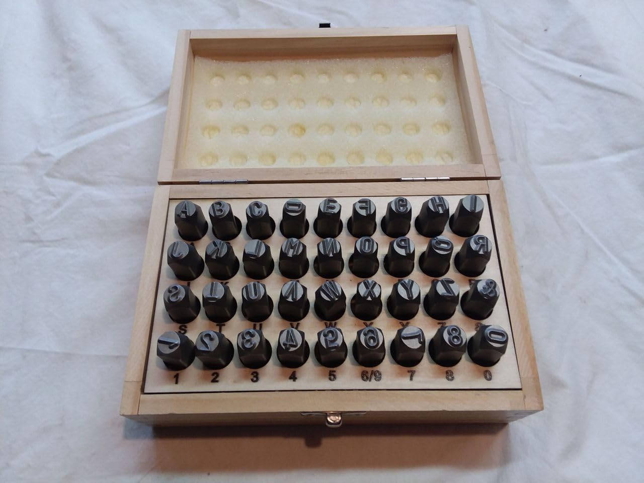 HORUSDY 37-Piece Number and Letter Stamp Set 1/8 (3mm) (A-Z & 0-9 + Love) Punch Perfect for Imprinting Metal Stamping kit, Plastic, Wood, Leather. customer photo 2