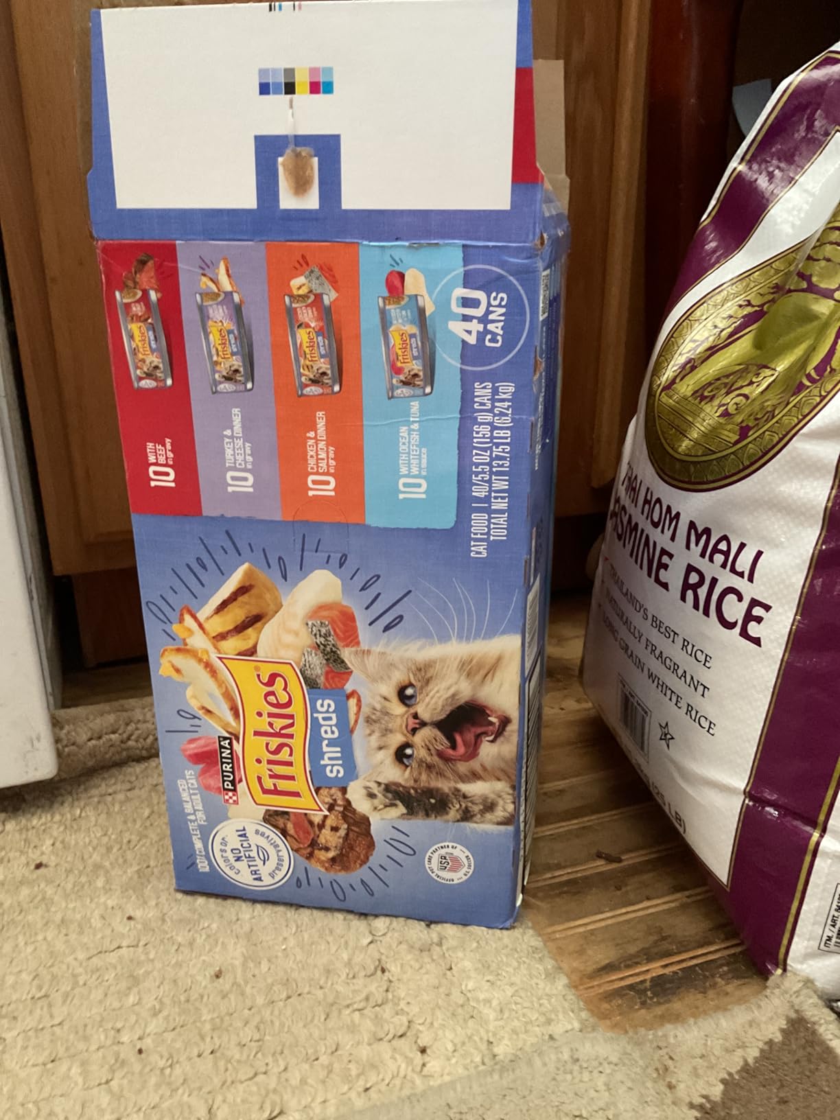 Purina Friskies Wet Cat Food Variety Pack, Shreds With Beef, Turkey and Cheese Dinner, Chicken and Salmon Dinner, and With Ocean Whitefish and Tuna - (Pack of 40) 5.5 oz. Cans customer photo 2