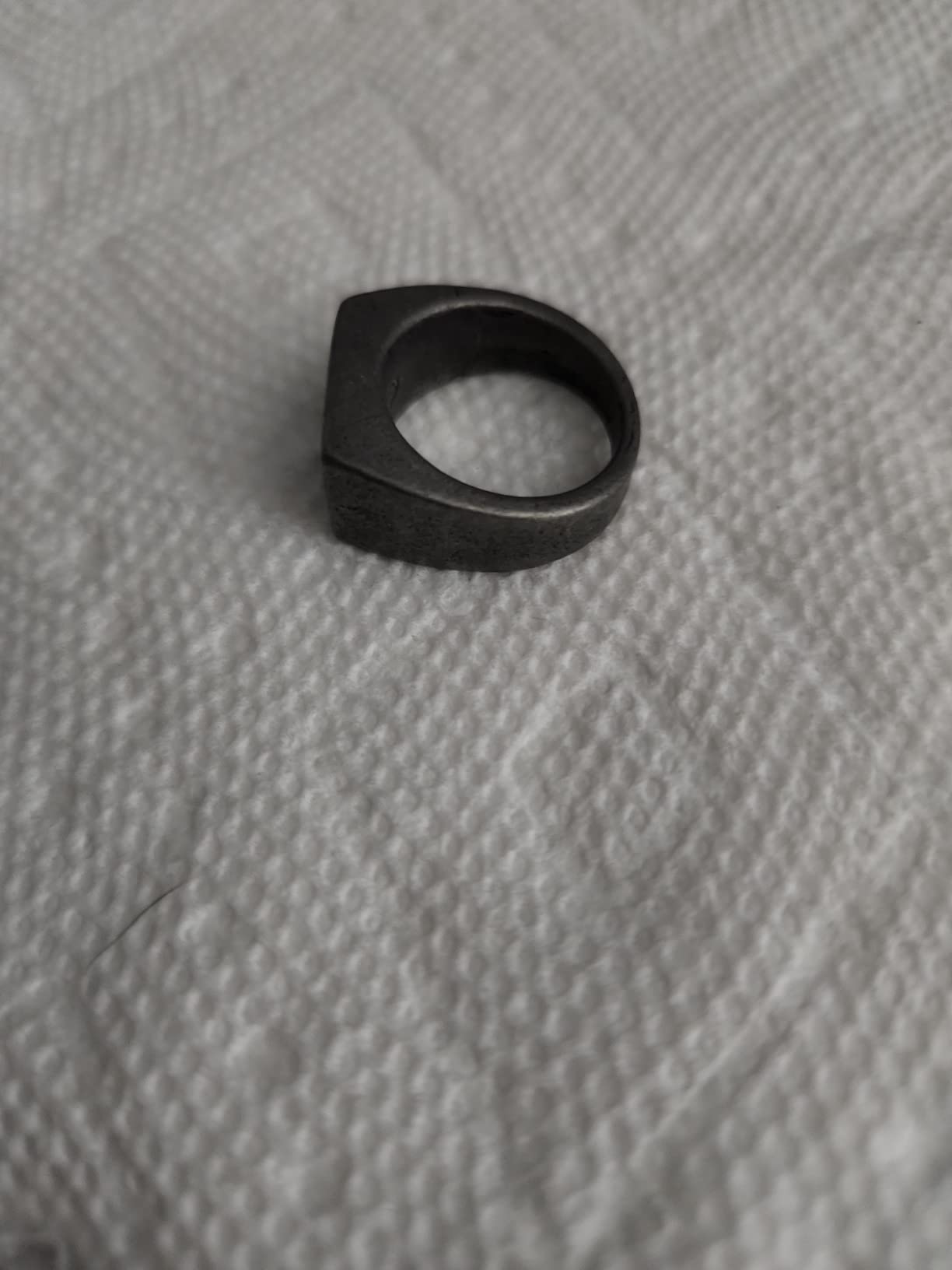 Jewelers Retro Vintage Style Stainless Steel Signet Ring customer photo 1