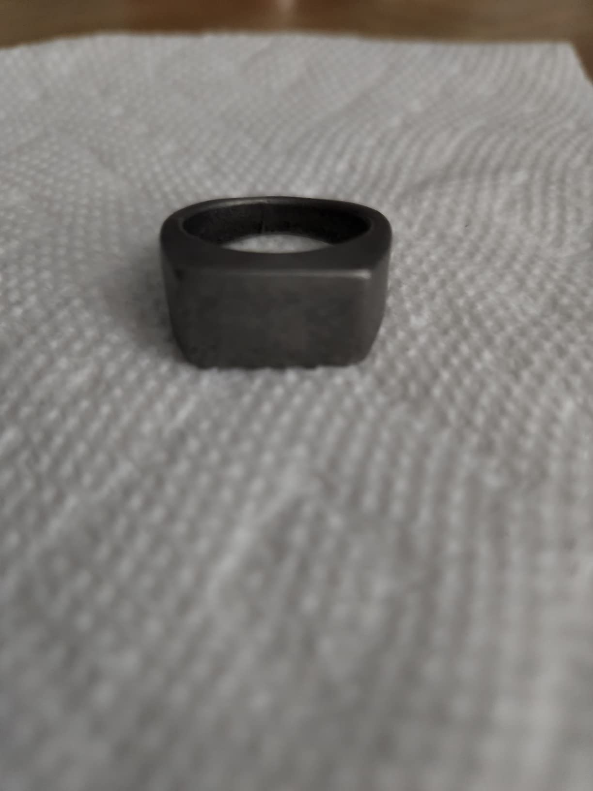 Jewelers Retro Vintage Style Stainless Steel Signet Ring customer photo 2