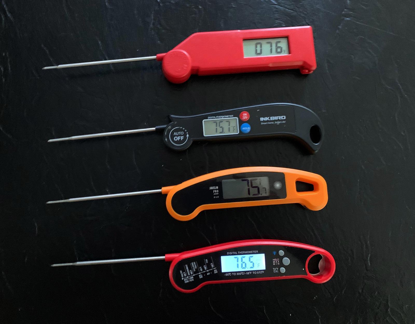 Lavatools Javelin PRO Duo Ultra-Fast 2-Second Professional Digital Instant Read Meat Thermometer for Grill and Cooking, Auto-Rotating Backlit Display, IP65 Water Resistant, NSF Certified - Tangerine customer photo 1