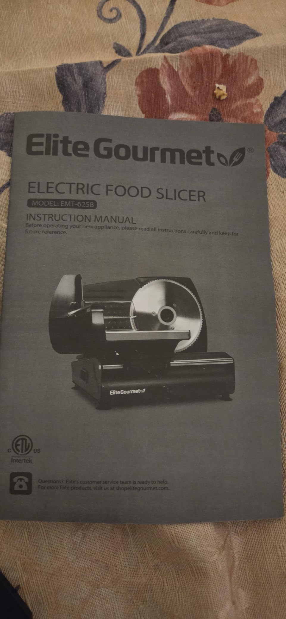 Elite Gourmet EMT-625B Ultimate Precision Electric Deli Food Meat Slicer Removable Stainless Steel Blade, Adjustable Thickness, Ideal for Cold Cuts, Hard Cheese, Vegetables & Bread, 7.5