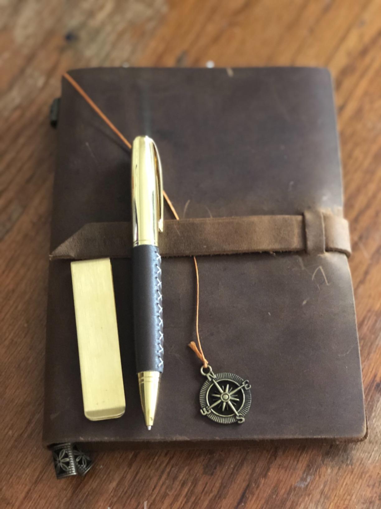 Premium Leatherbound Writing Journal Set: Real Authentic Antique Style & Handmade W Lined Paper & Blank Pages for Writing, Travel Diary for Artistic Men & Women. This Versatile customer photo 1