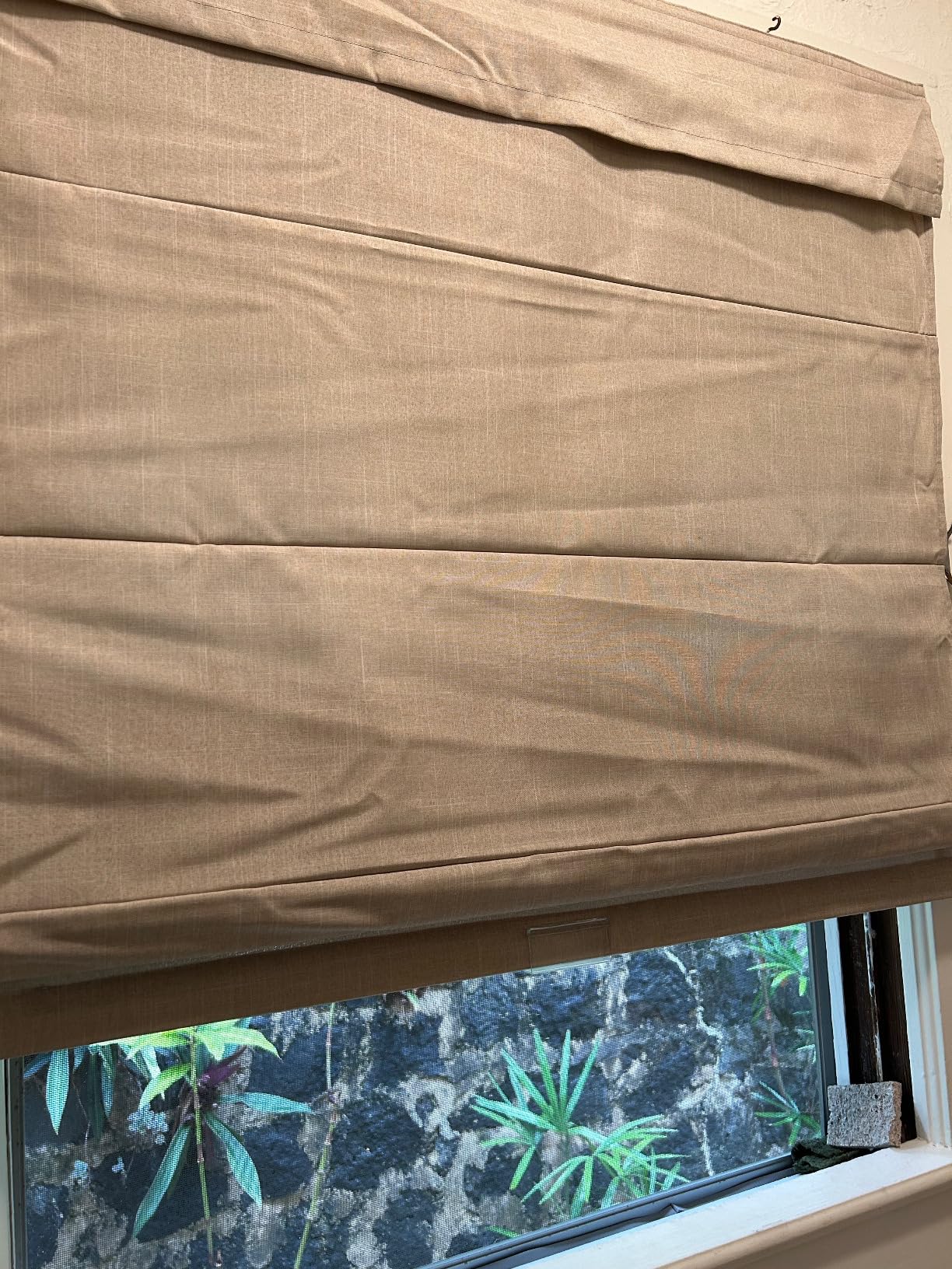 CHICOLOGY Cordless Roman Shade, Light Filtering Privacy Liner, Textured Belgian Flax Fabric, True-to-Size 27