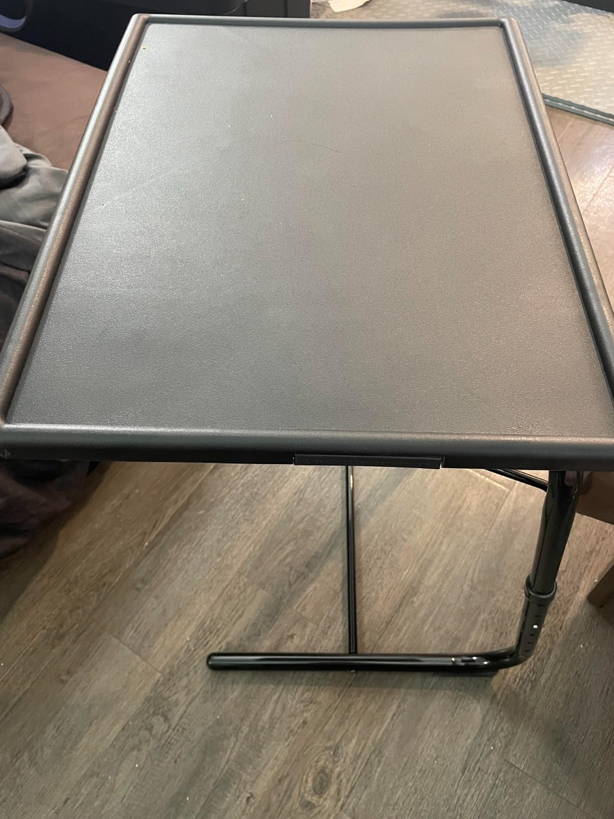 HUANUO Adjustable TV Tray - Foldable TV Tray Table with 6 Height & 3 Tilt Angle Adjustments, TV Dinner Tray with Cup Holder customer photo 2