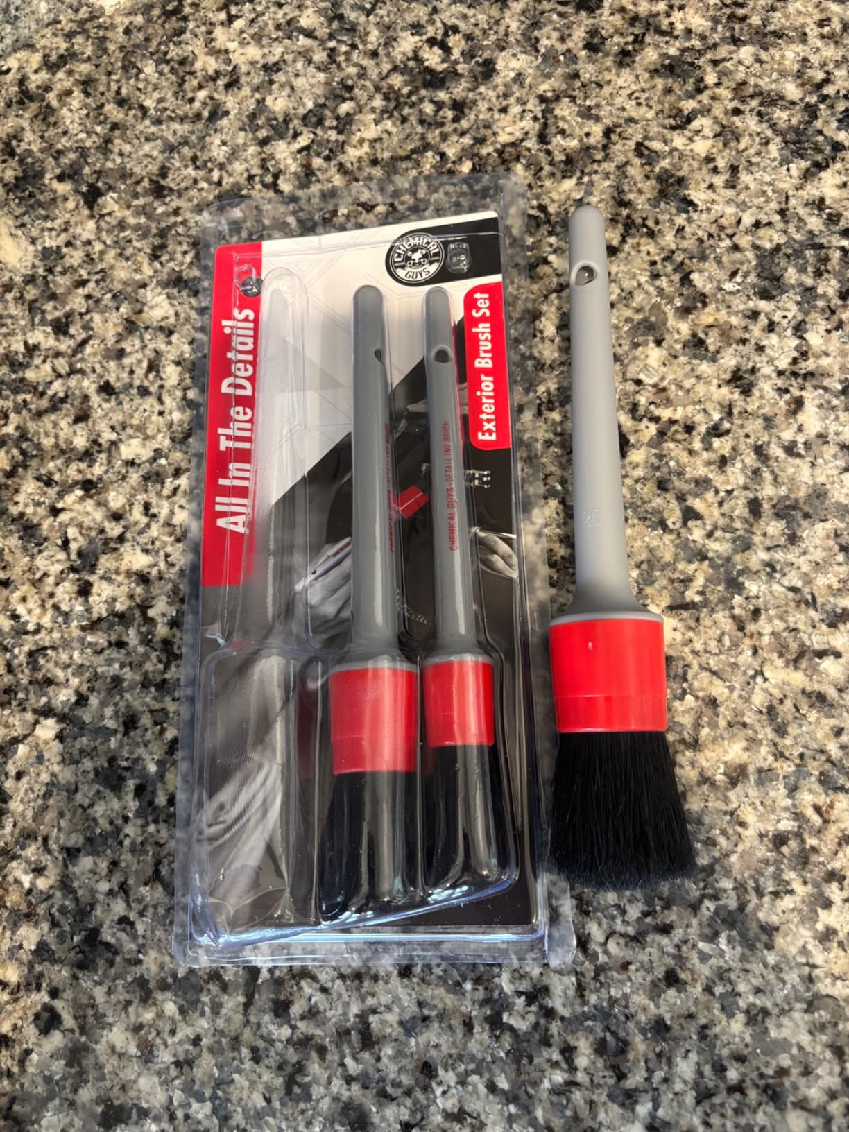 Chemical Guys All in the Details Exterior Detailing Brushes - 3-Piece Soft Scratch-Free Brushes for Wheels, Bumpers, Grilles, Badging & Tight Exterior Gaps on Cars, Trucks, SUVs & More customer photo 2