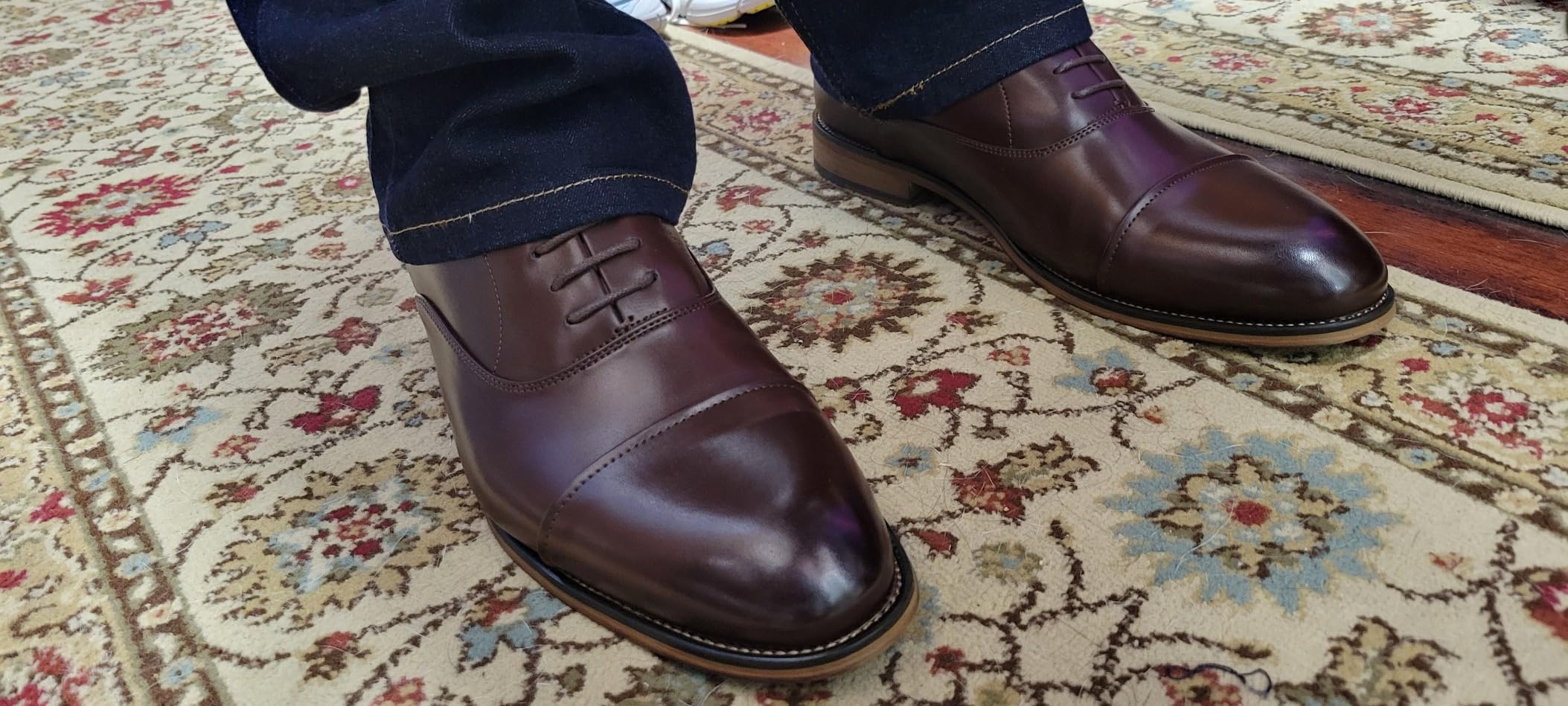 Bruno Marc Men's Lace Up Soft Cap-Toe Formal Dress Shoes customer photo 1