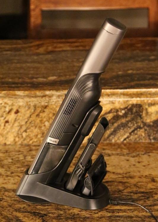 Shark WV201 WANDVAC Handheld Vacuum, Lightweight at 1.4 Pounds with Powerful Suction, Charging Dock, Single Touch Empty and Detachable Dust Cup, Graphite, Slate customer photo 1