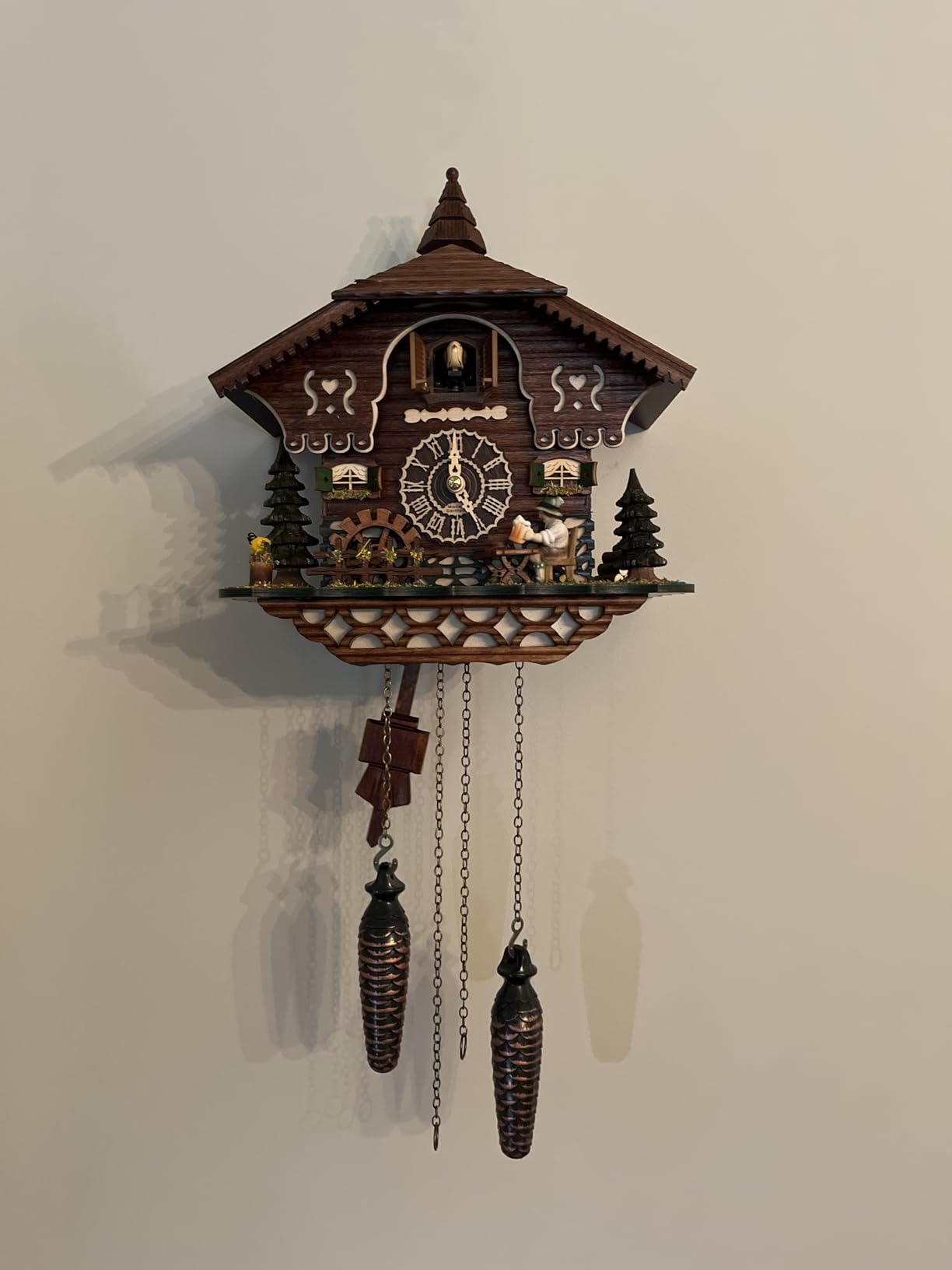 Cuckoo Palace German Cuckoo Clock - The Brotzeit House - with Quartz Movement - 10.3 inches high - Black Forest Clock customer photo 2
