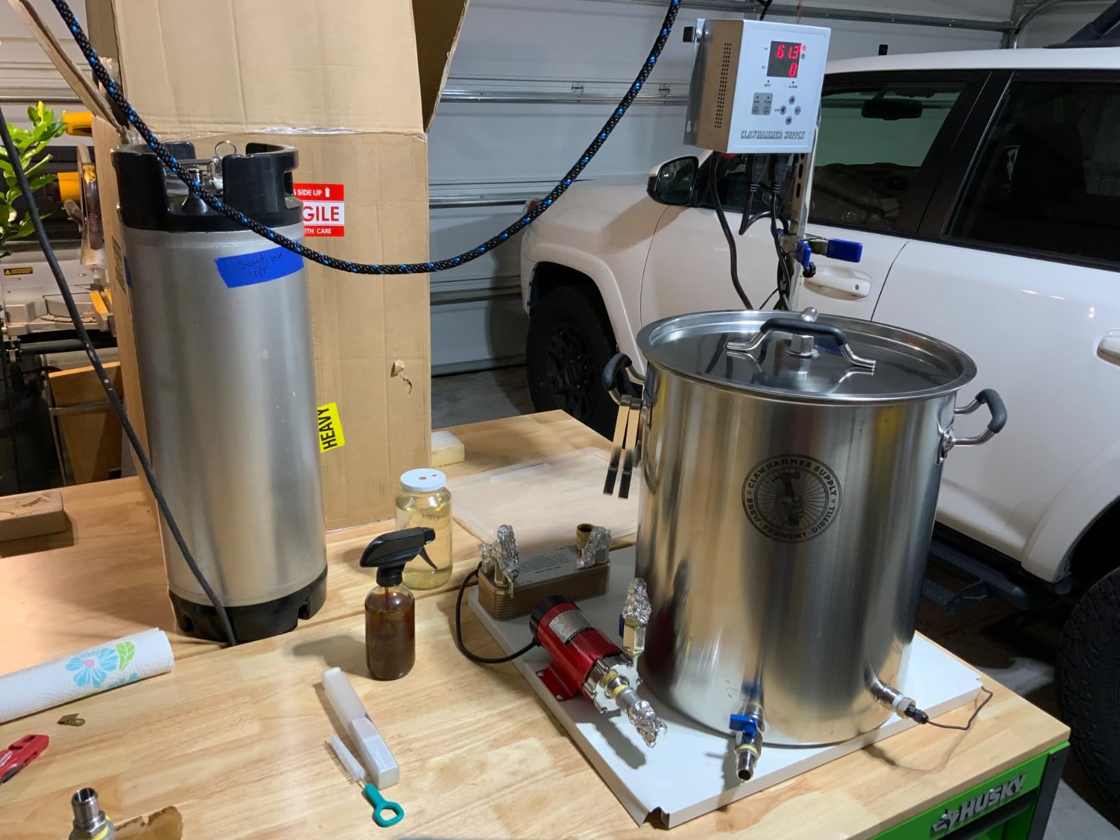 Clawhammer Supply 10.5 Gallon Electric All-in-One Brewing System - Digital, Semi-Automated, 120V, BIAB All Grain & Extract, 304 Stainless Steel customer photo 1