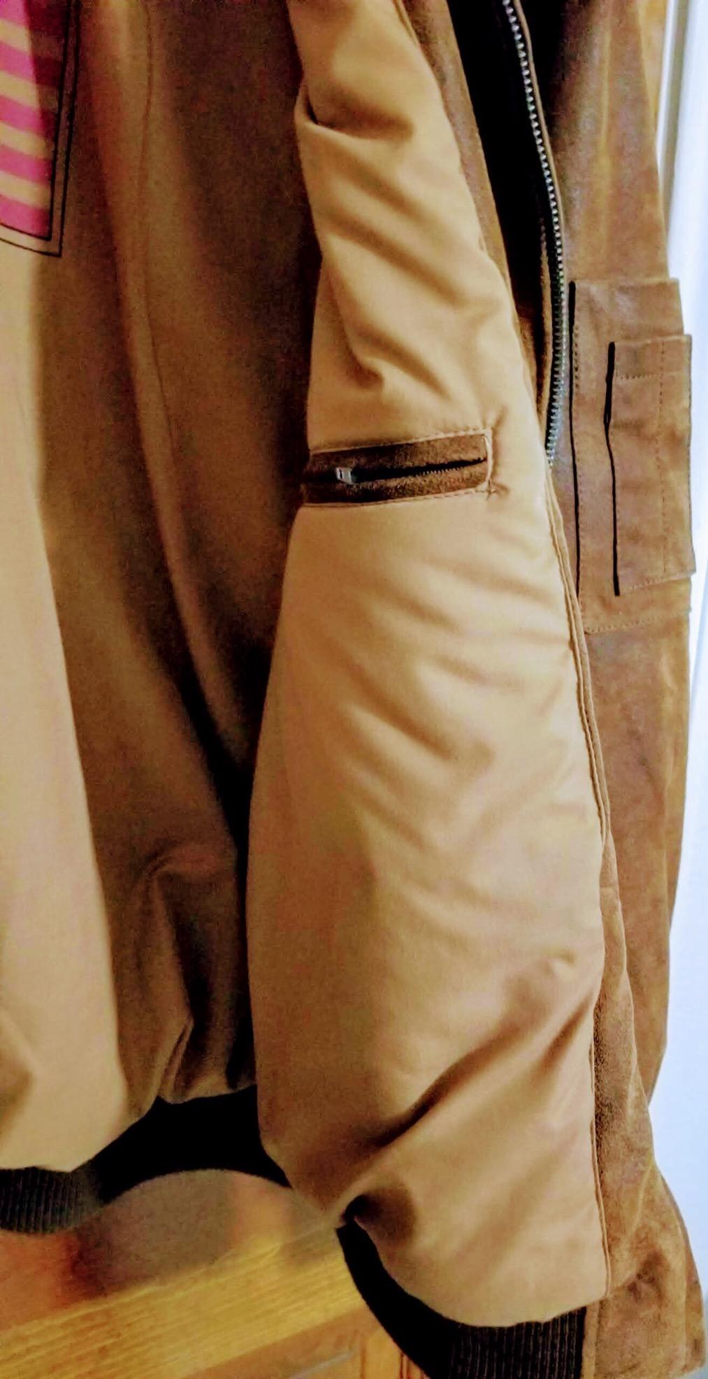 Men's Leather Flight Bomber Jacket Air Force Aviator customer photo 2