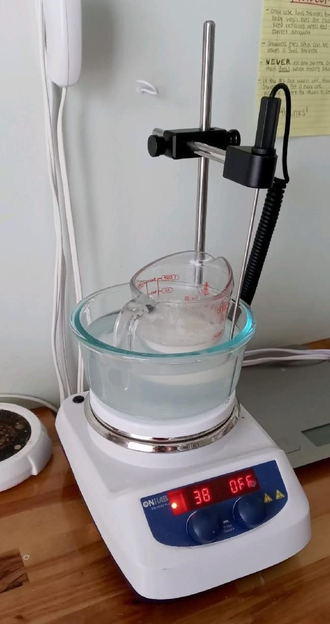 ONiLAB 5 inch LED Digital Hotplate Magnetic Stirrer Hot Plate with Ceramic Coated Lab Hotplate, 280°C Stir Plate, Magnetic Mixer 3,000mL Stirring Capacity, 200-1500rpm, Stirring Bar Included customer photo 1