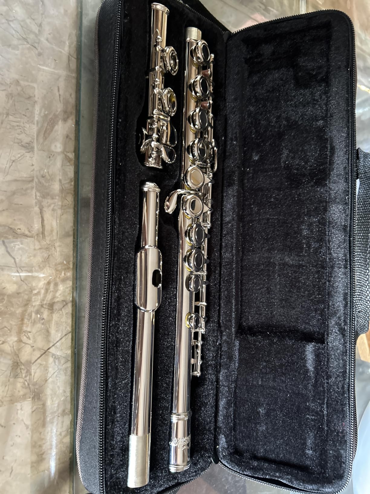 Eastar Open Hole Flute C Key for Beginners, 16 Keys Offset G Split E Student Flute with Case, Fingering Chart, Stand, Cleaning Kit, Advanced Silver Plated, EFL-2 customer photo 2