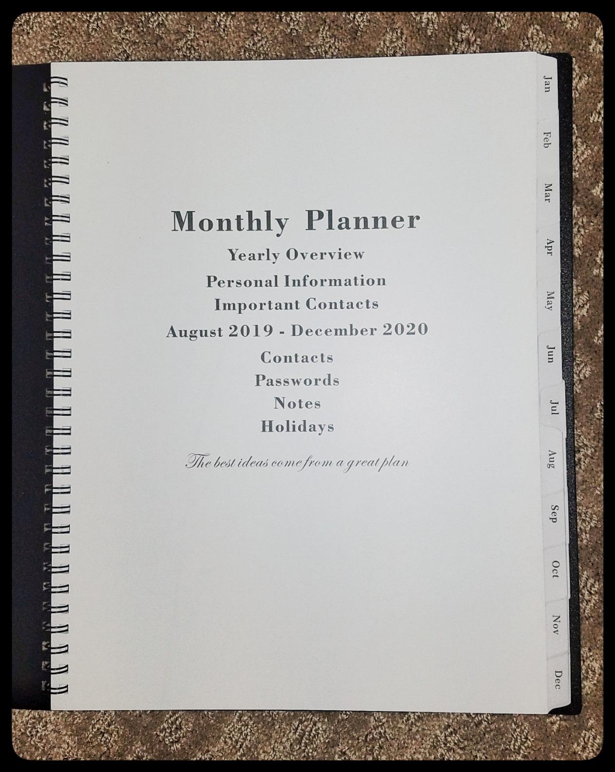 Artfan Monthly Planner 2026-2027, Jul 2026 - Dec 2027 Planner, 18 Month Calendar with Colorful Tabs, Polypropylene Perforated Page, 8.5