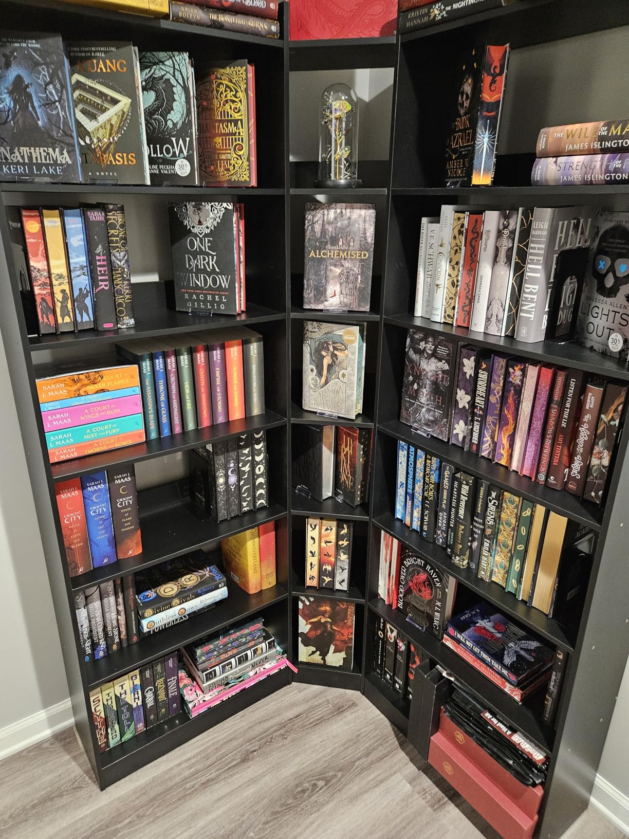 HappyHapi Book Ends, Non-Skid Metal Bookend Supports for Shelves, Heavy Duty Book End, Office Book Stopper, 6 x 5 x 6 Inches, 14 Pieces / 7 Pairs (Black) customer photo 1