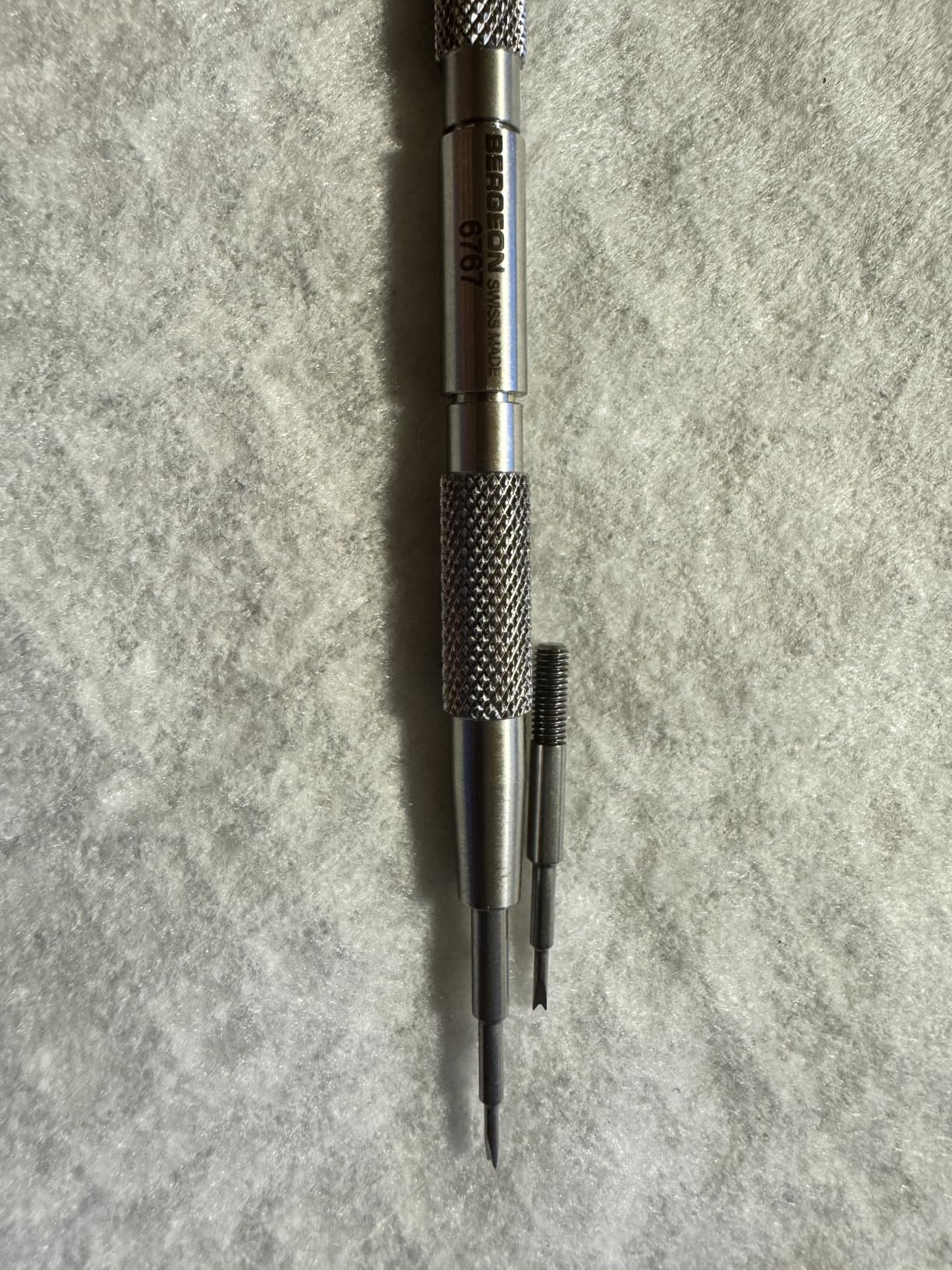 Bergeon 6767-F Watch Spring Bar Tool - Long Stainless Steel Handle with Replaceable Screw customer photo 1