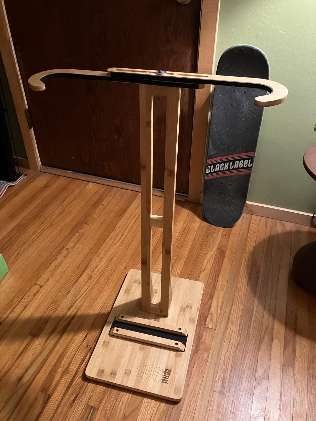 COR Surf Bamboo Surfboard Stand | Premium Standing Rack to Display Your Board customer photo 1