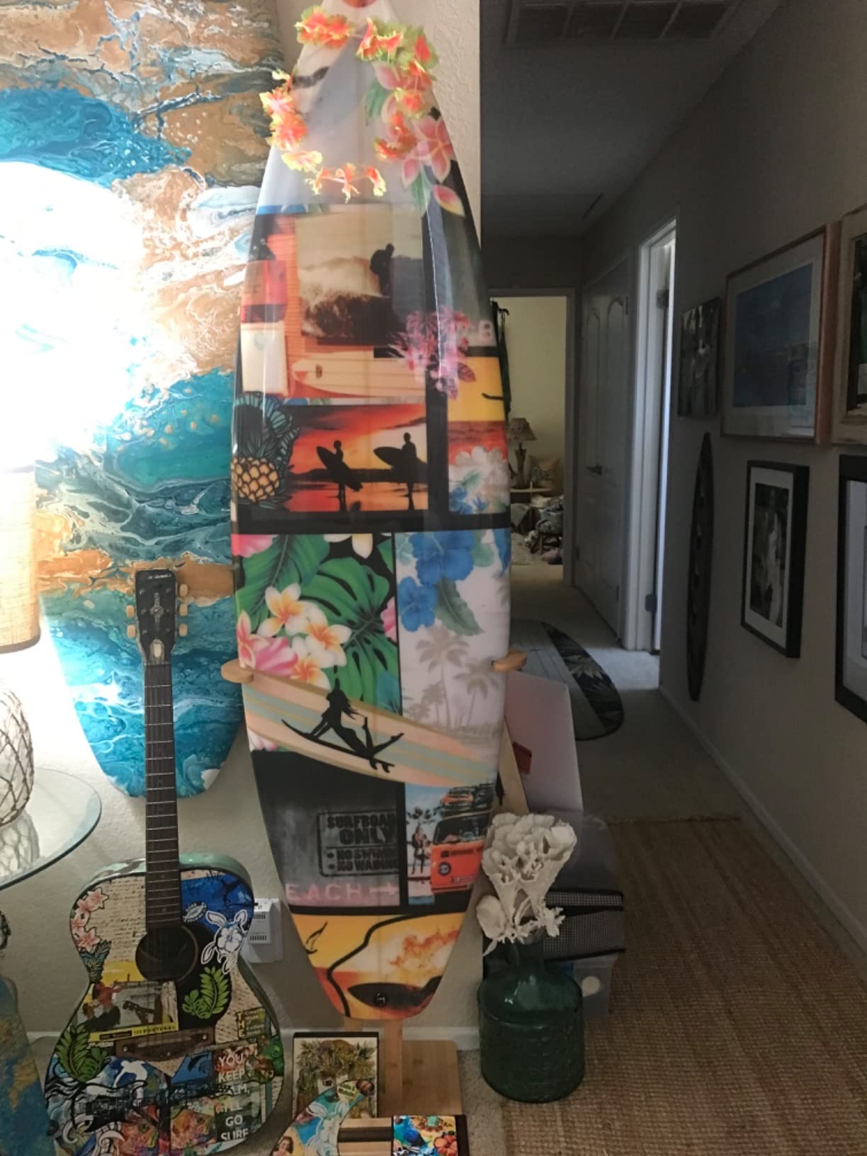 COR Surf Bamboo Surfboard Stand | Premium Standing Rack to Display Your Board customer photo 2