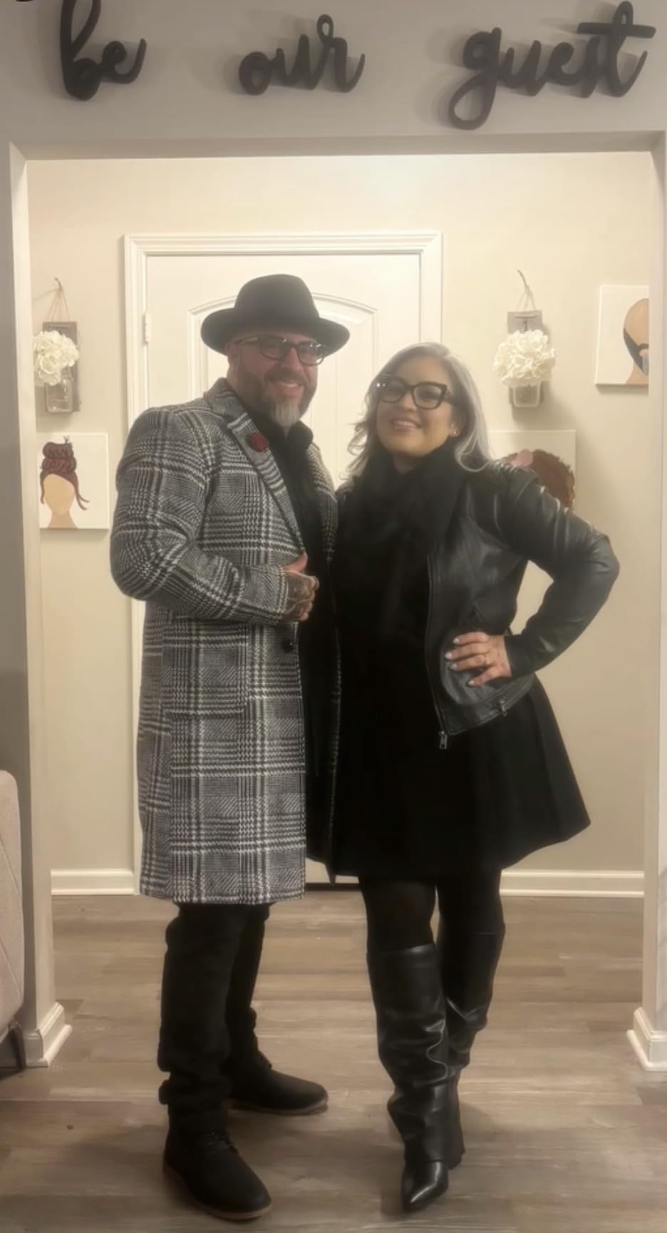 Springrain Men's Wool Blend Pea Coat Notched Collar Single Breasted Overcoat Warm Winter Trench Coat customer photo 2