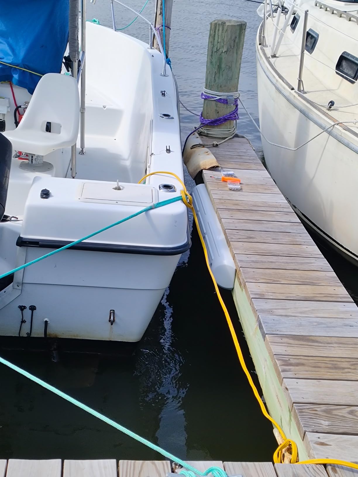Attwood 93537-1 Dock Fender - Long, White, Standard customer photo 2