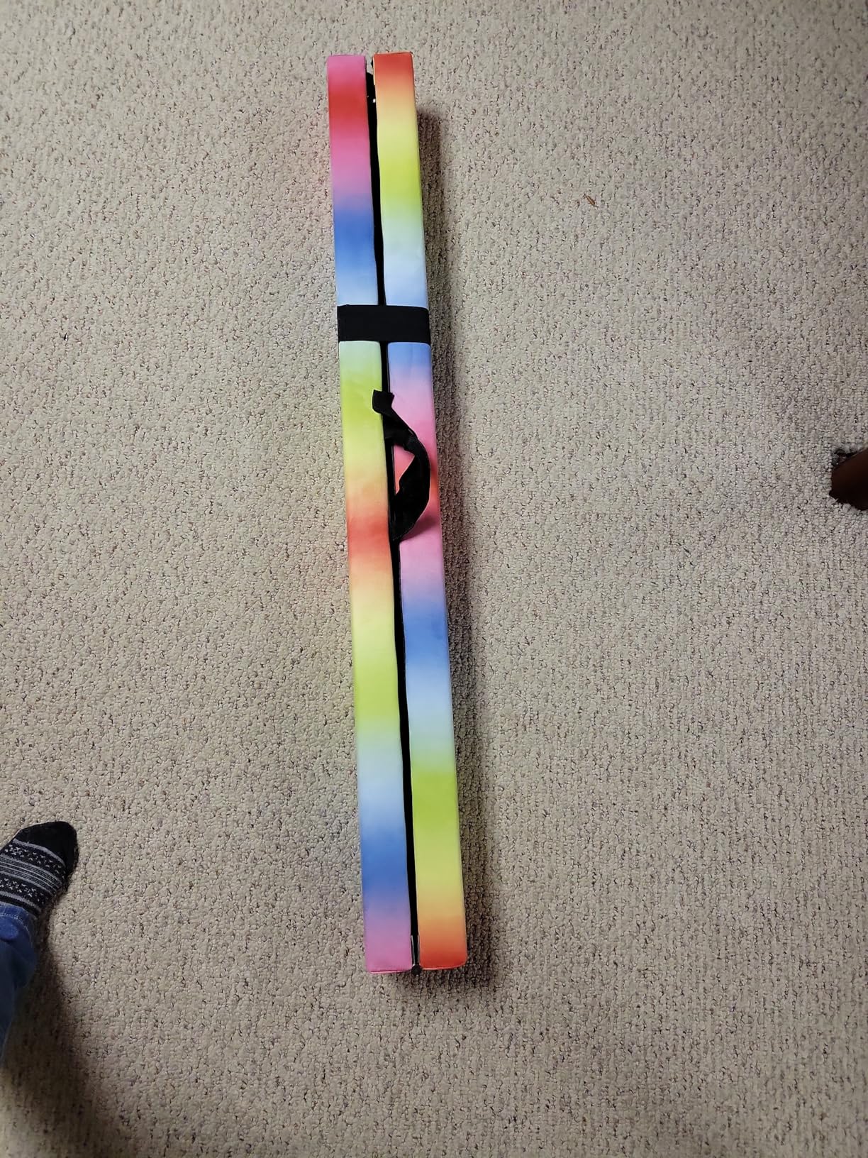 ZELUS 8' Folding Gymnastics Balance Beam, Floor Balance Beam w/Carry Handles Anti-Slip Base for Kids, Beginners & Professional Gymnasts customer photo 2