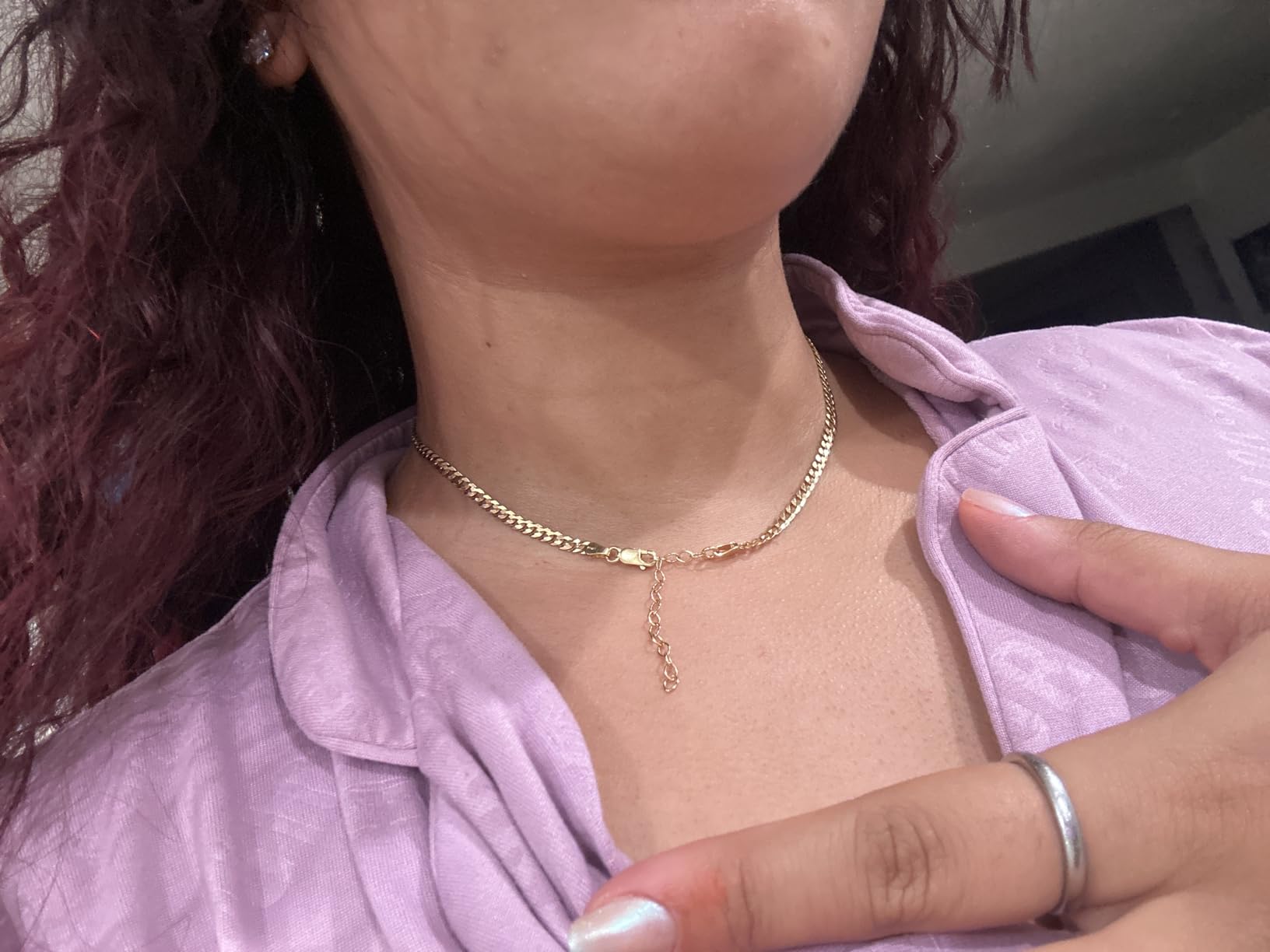 Italian 18K Gold Plated 925 Sterling Silver 3.5mm Diamond-Cut Cuban Link Curb Chain Necklace for Women Men, Made in Italy customer photo 2
