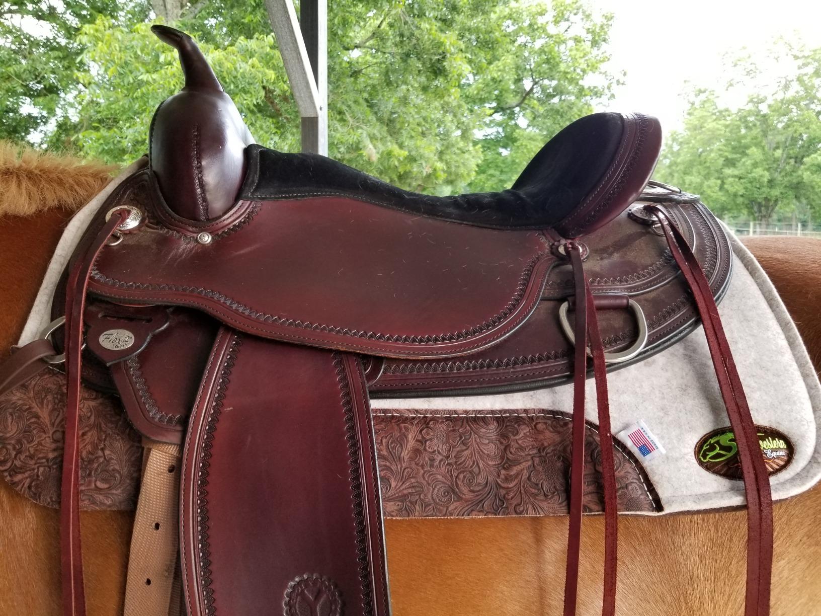 Southwestern Equine OrthoRide Made in USA Premium All Wool Build up, Saddle Pad Western, Classic Contour Saddle Pad, Ortho Pad Horse Saddle Pad, Saddle Blanket, 30x30 & 31x32 customer photo 1