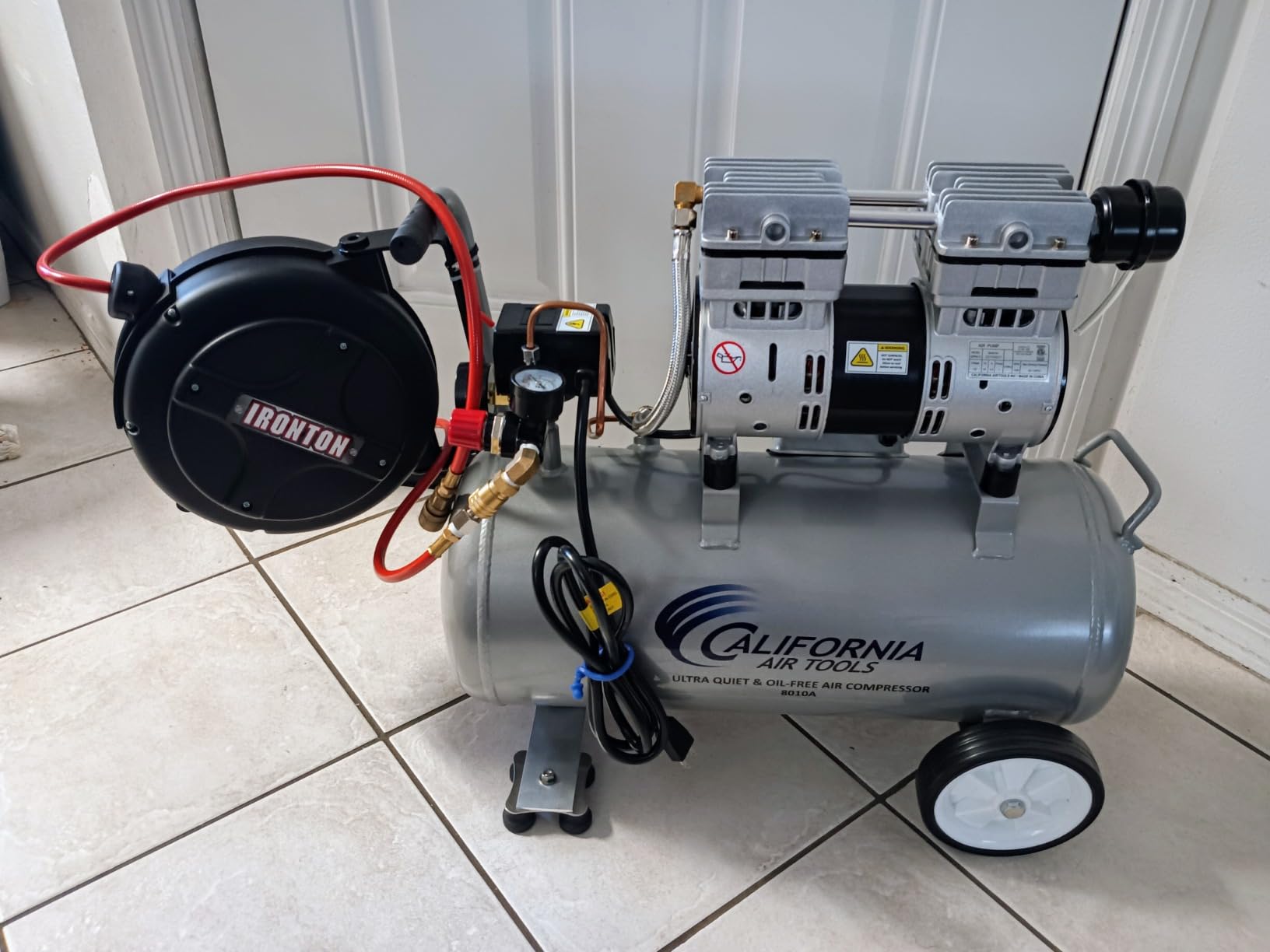 California Air Tools 8010A 1.0 HP Ultra Quiet and Oil-Free Air Compressor, 8 Gallon Aluminum Tank, Lightweight with Wheels, 60 dBA Noise Level customer photo 2