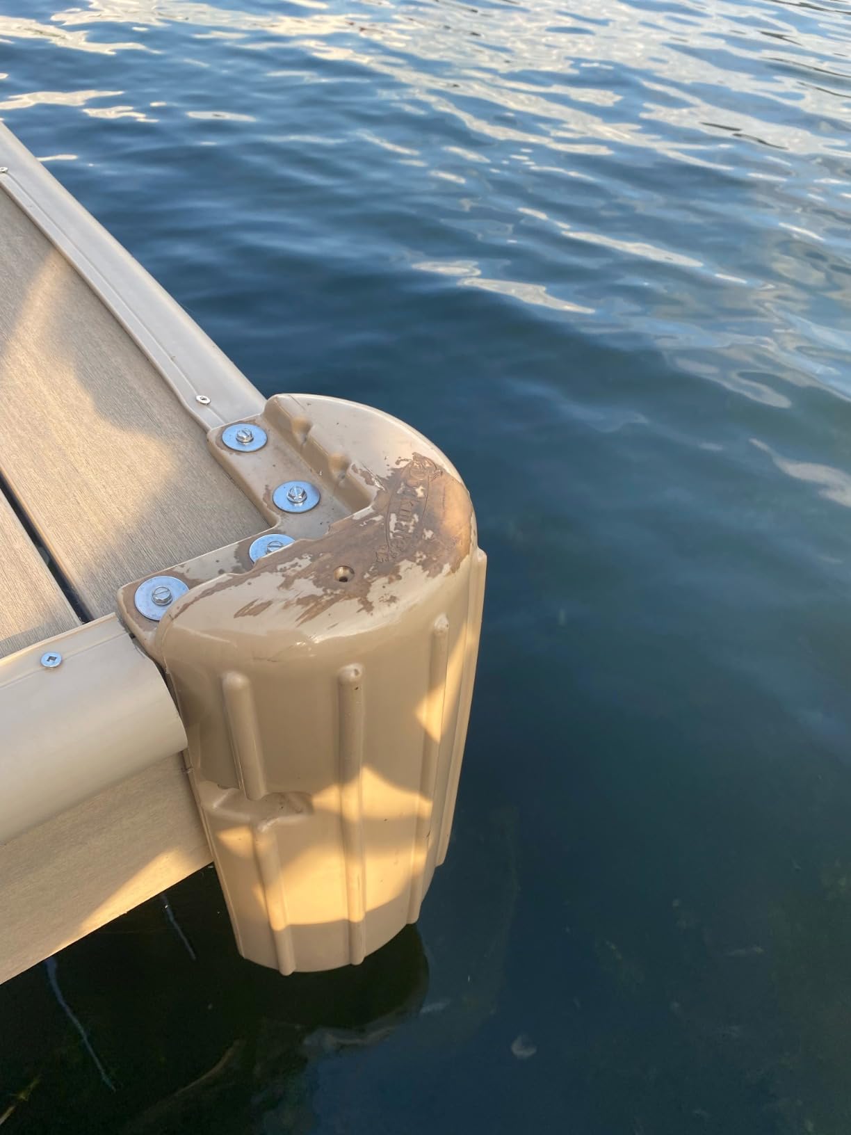 Dockmate Ultimate Corner Dock Bumper Fender | Inflatable Dock Protection | Marine-Grade Vinyl | Stainless Steel Mounting Hardware Included | 8