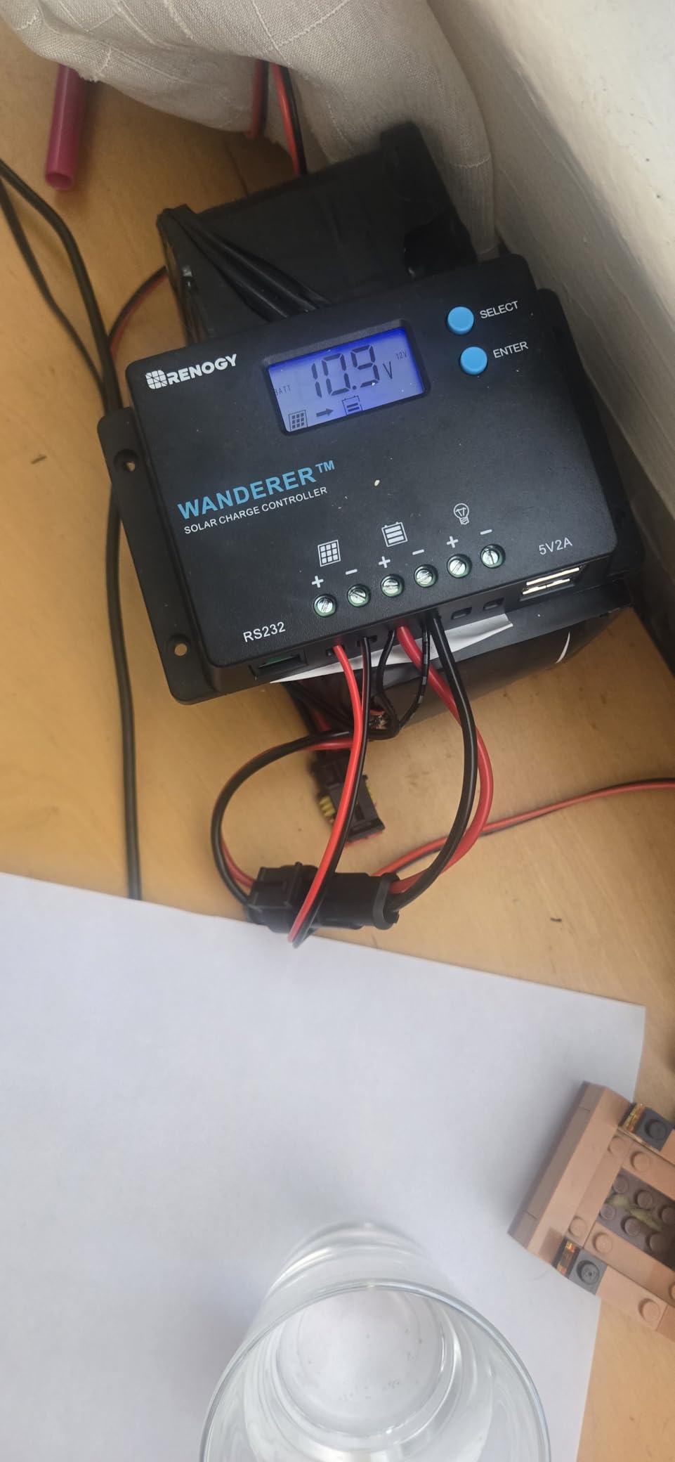 Renogy 10 Amp 12V/24V PWM Negative Ground Solar Charge Controller Compact Design w/LCD Display for AGM, Gel, Flooded and Lithium Battery, Wanderer 10A customer photo 2