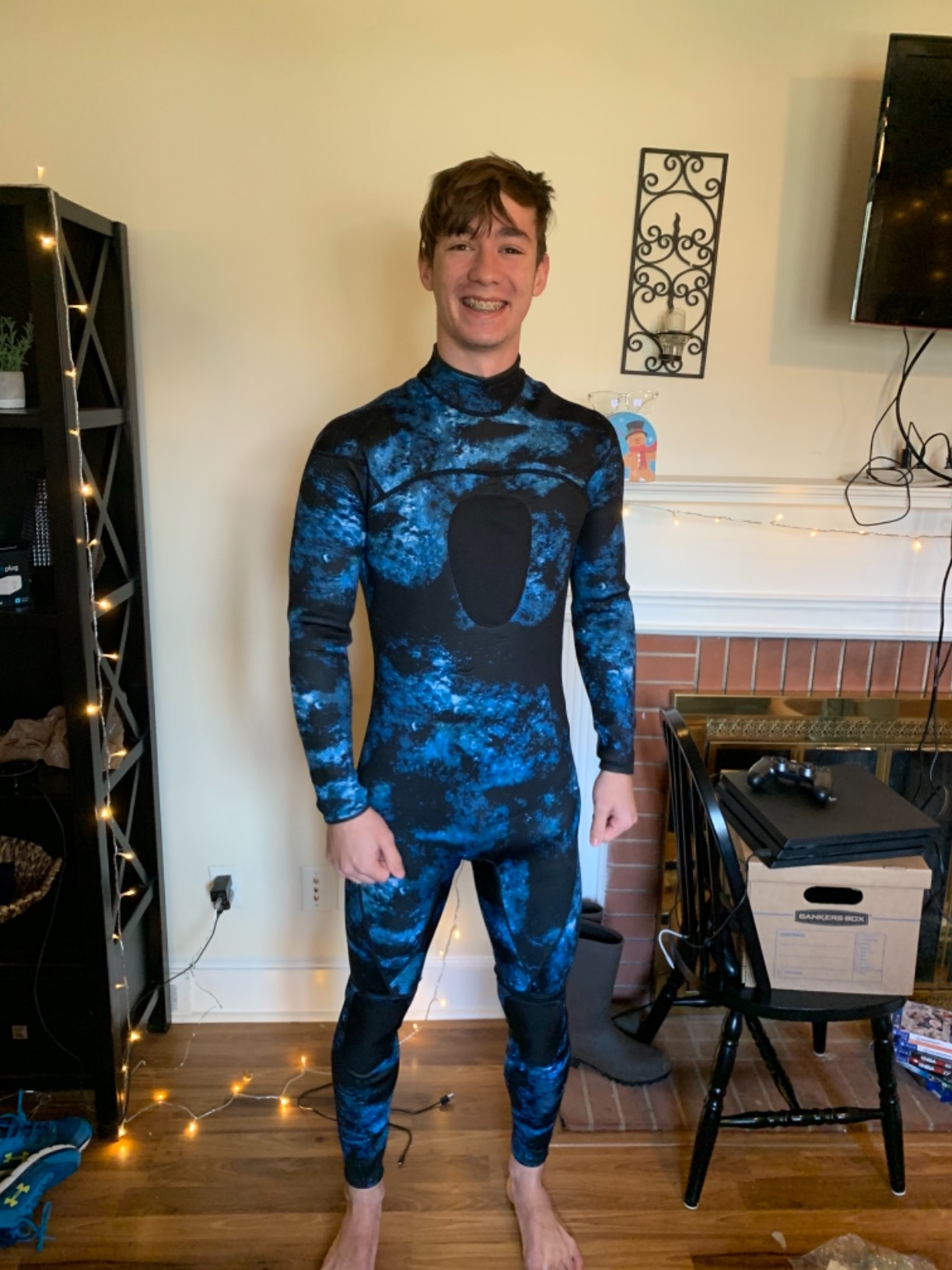 MYLEDI Unisex Neoprene 3mm Scuba Diving Suit One Piece Mens Camo Full Body Spearfishing Wetsuit customer photo 2