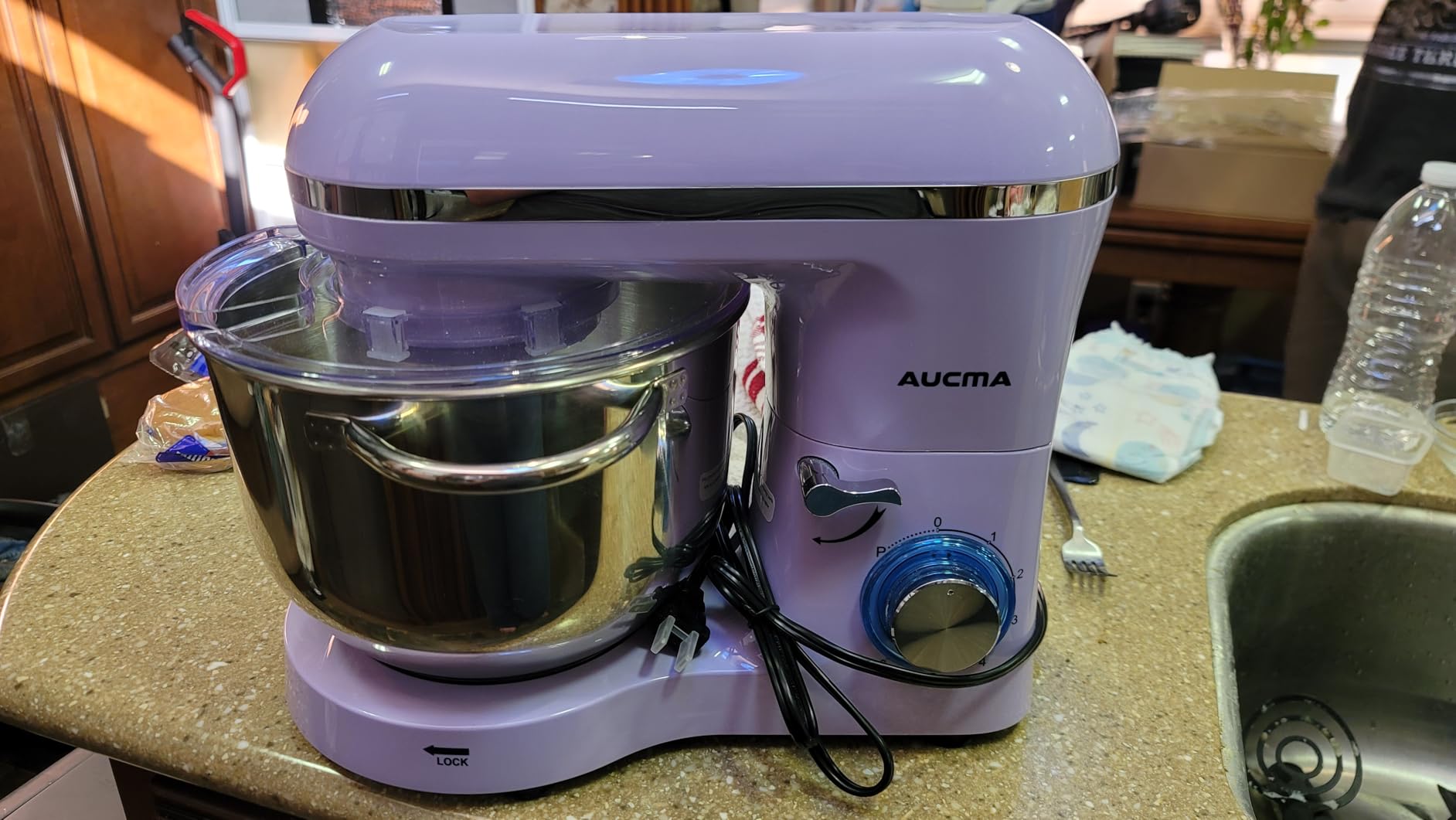 Stand Mixer, 6.5-QT 660W 6-Speed Tilt-Head Food Mixer, Kitchen Electric Mixer with Dough Hook, Wire Whip & Beater (Silver, 6.5QT) customer photo 1