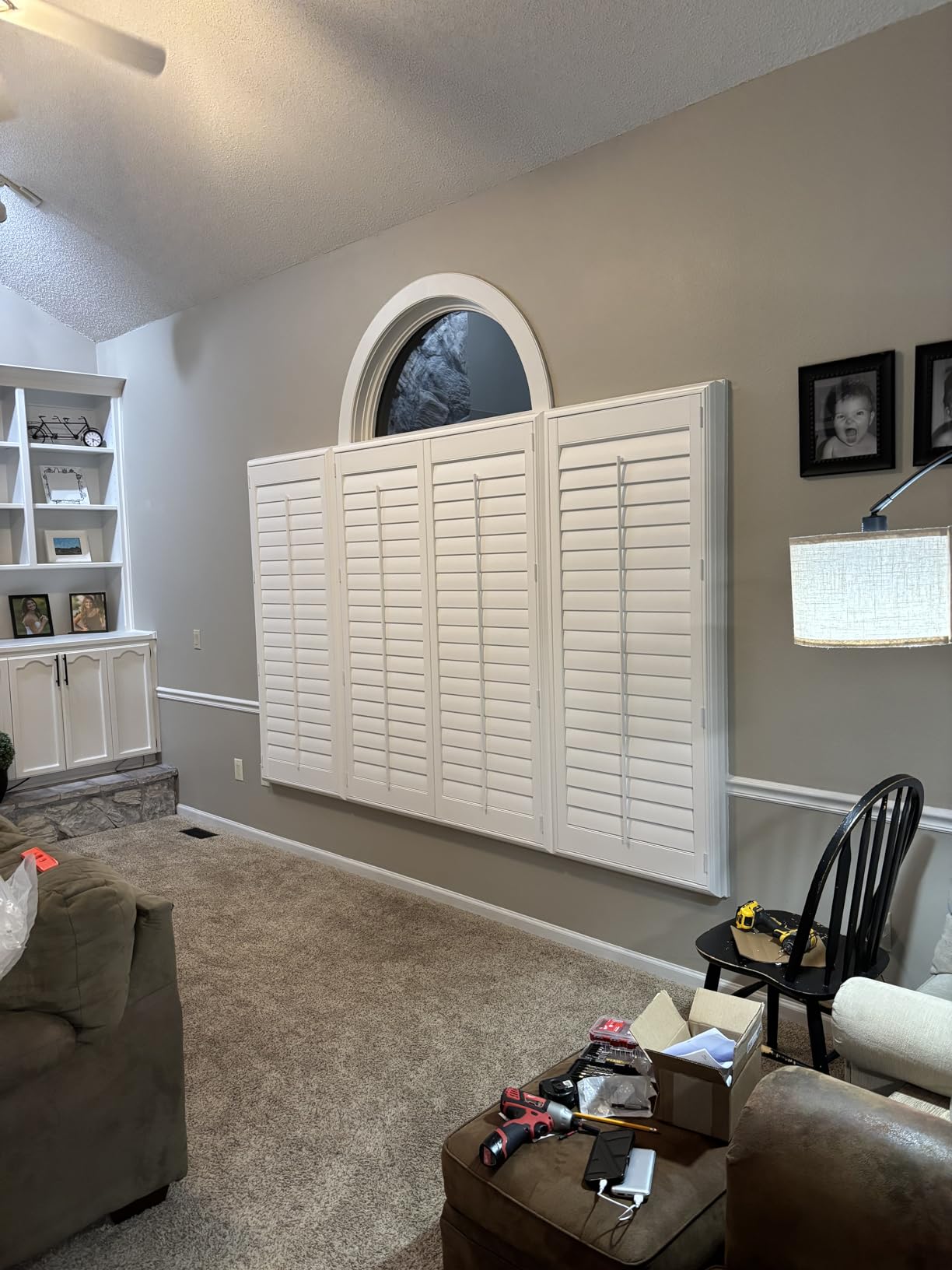 SUNCRAFT SHUTTERS-Plantation Shutters-Interior-Window COVERINGS-Custom Made in 10 Days- DIY Install -Made in North America-Never Needs Painting -25 Year Warranty-Traditional Front TILT Rod customer photo 1