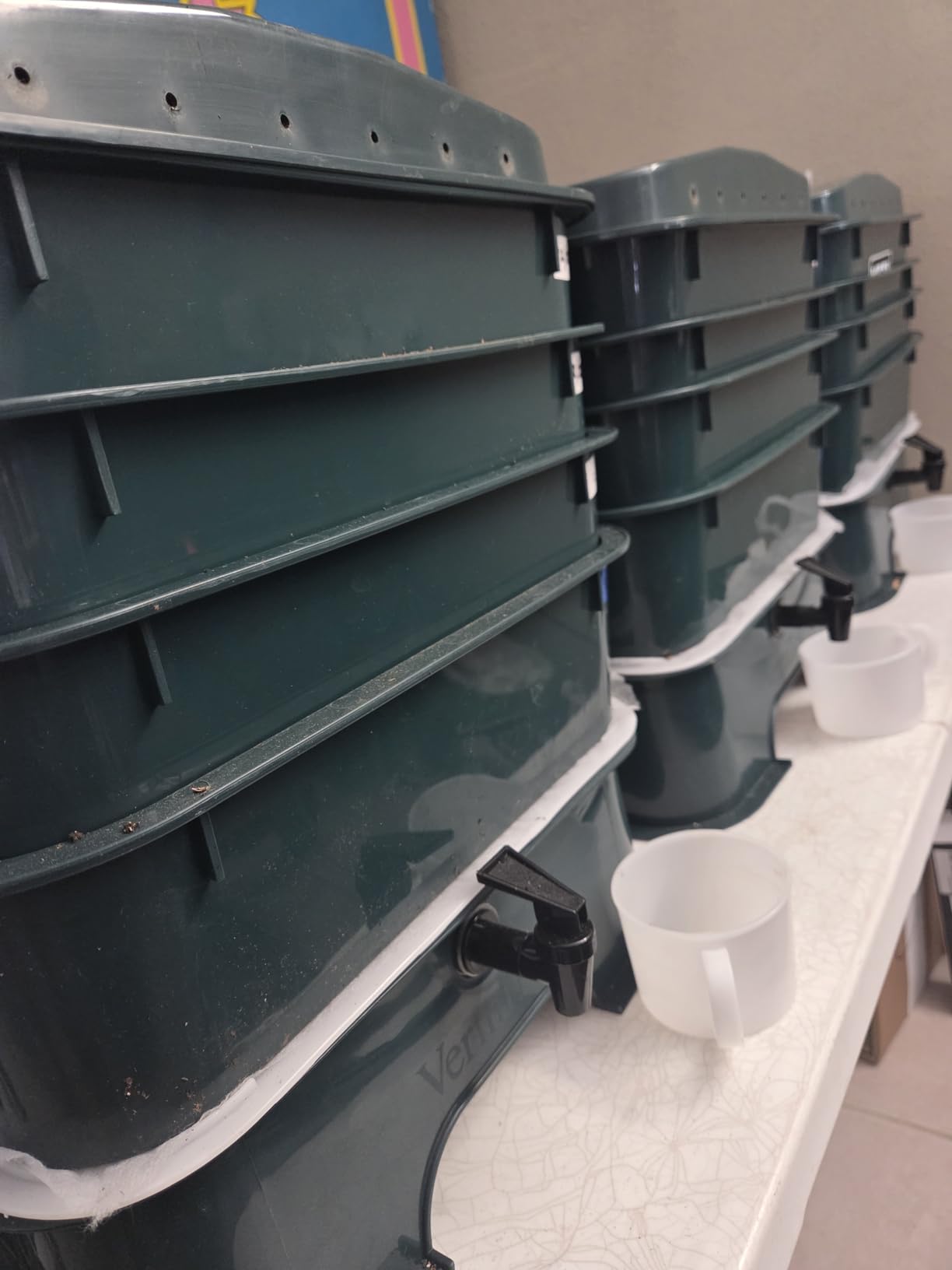 The Original VermiHut Plus 5-Tray Worm Compost Bin - Indoor & Outdoor Vermicomposting System, Continuous Flow Food Waste Recycler for Organic Composting & Gardening - Dark Green customer photo 1