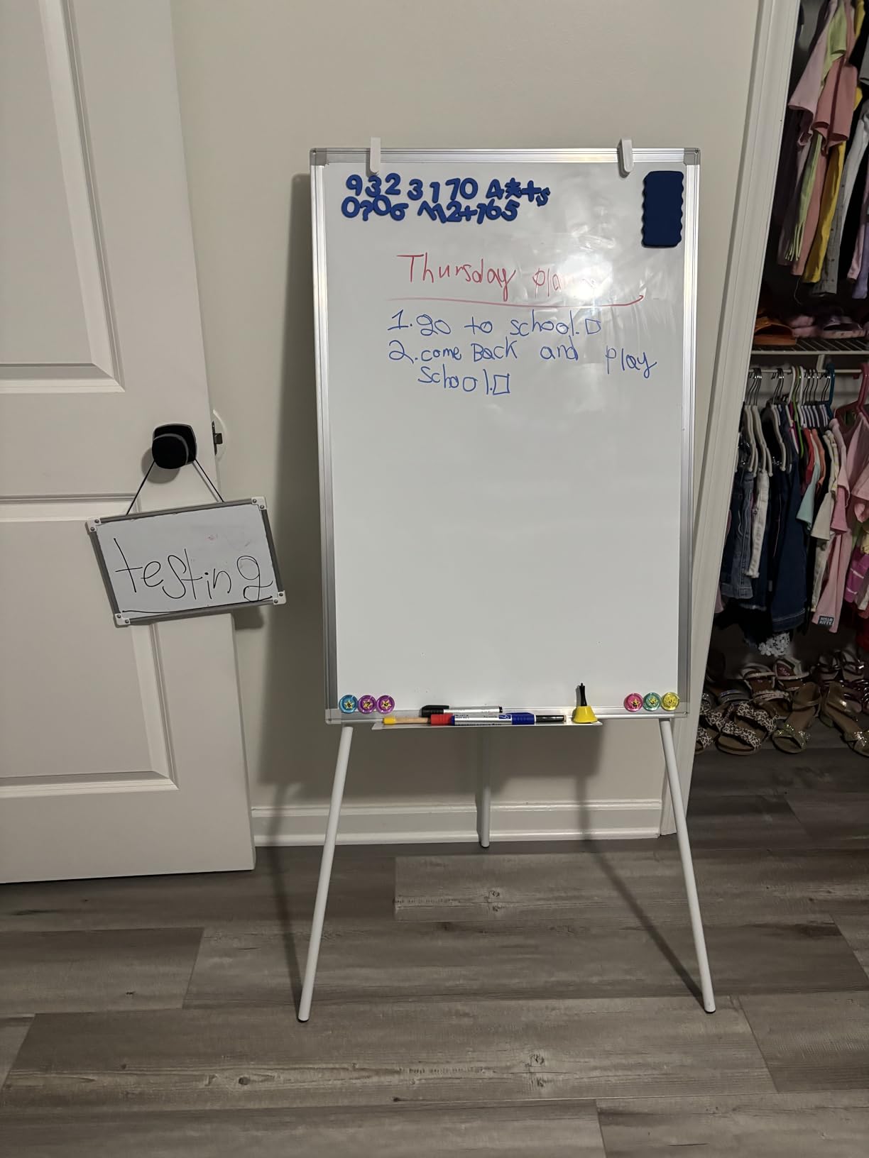 Easel Whiteboard - Magnetic Portable Dry Erase 36 x 24 Tripod Height Adjustable, 3' x 2' Flipchart Easel Stand White Board for Office or Teaching at Home & Classroom (36x24 White) customer photo 2