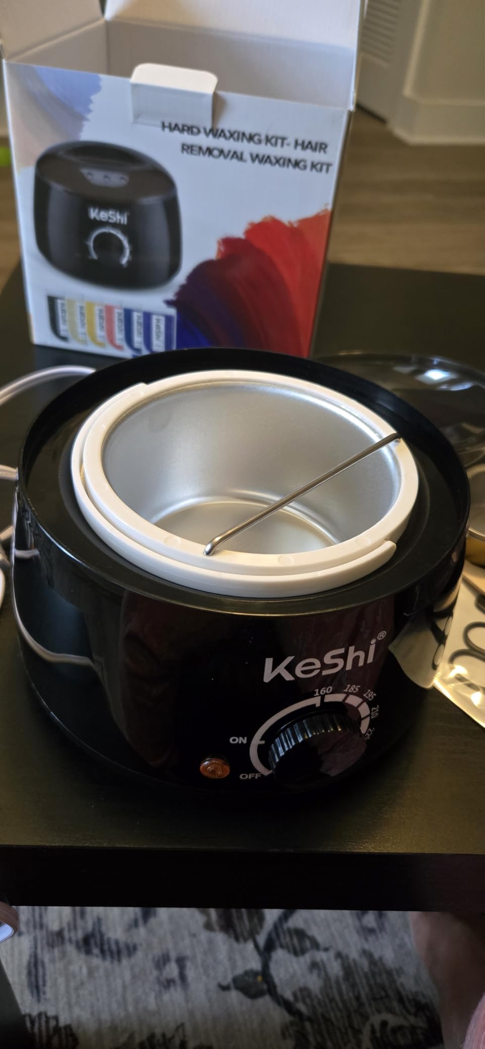 KeShi Waxing Kit, Painless Hair Removal Wax Warmer with 6 Bags Hard Wax Beans for Full Body, Legs, Face, Eyebrows & Bikini- Ideal for Both Women & Men customer photo 1