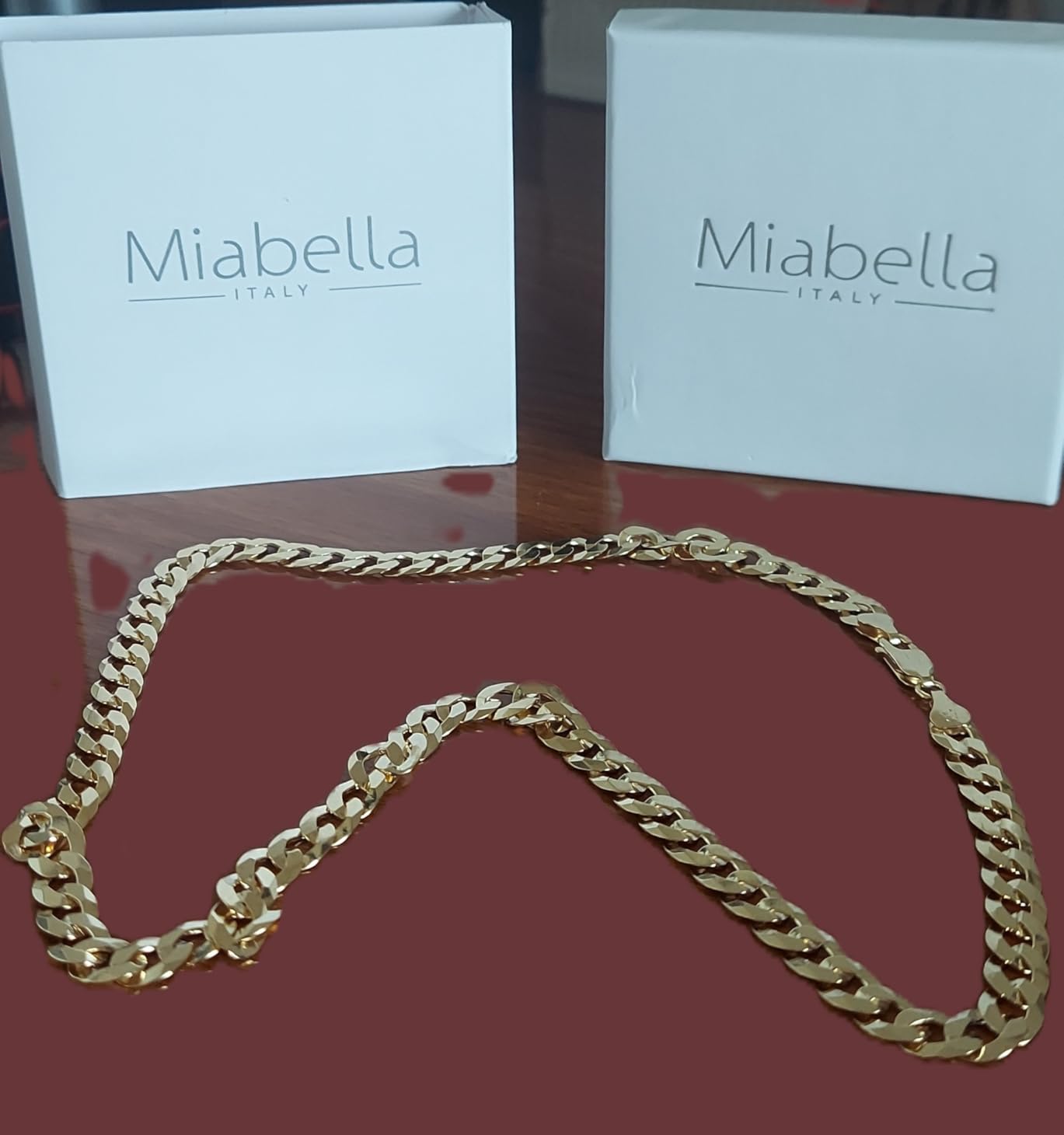Italian 18K Gold Plated 925 Sterling Silver 7mm Cuban Link Curb Chain Necklace for Men Women, Made in Italy customer photo 2