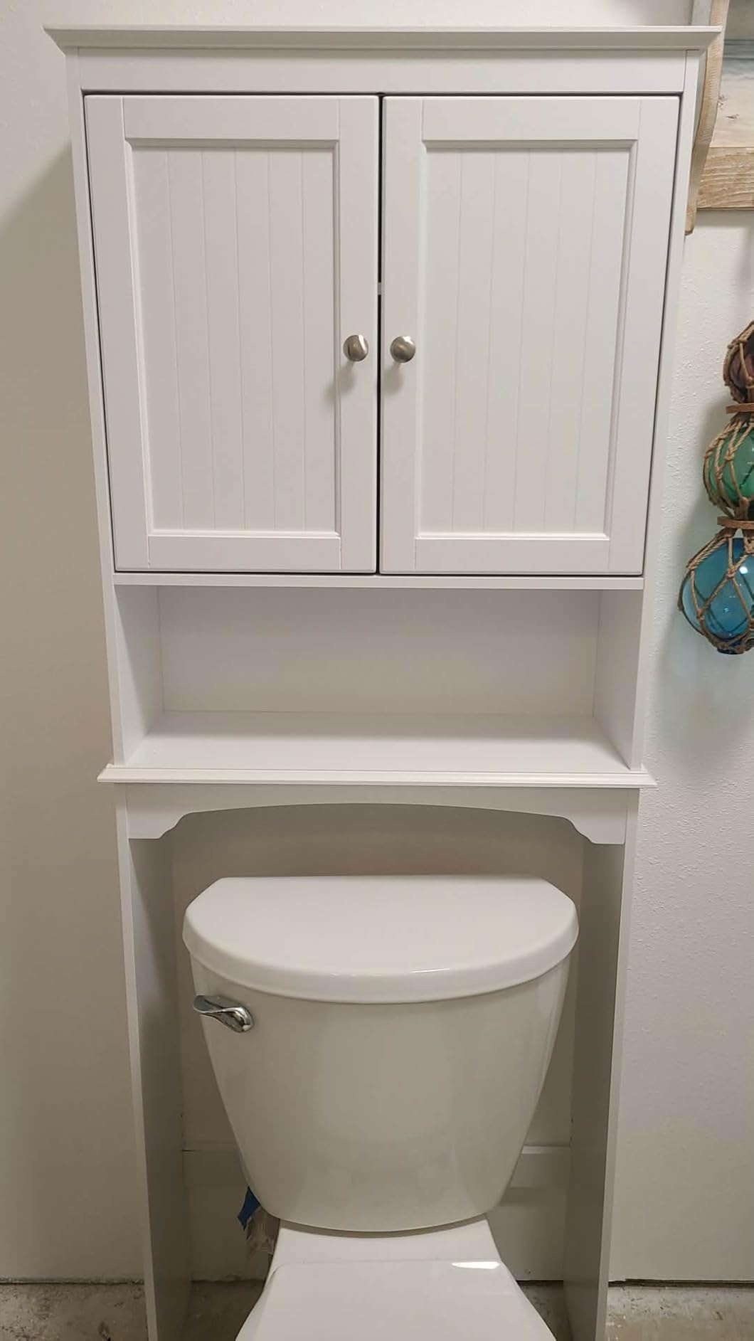 Spirich Over The Toilet Storage Cabinet, Bathroom Shelf Over Toilet, Bathroom Storage Cabinet Organizer, White customer photo 1