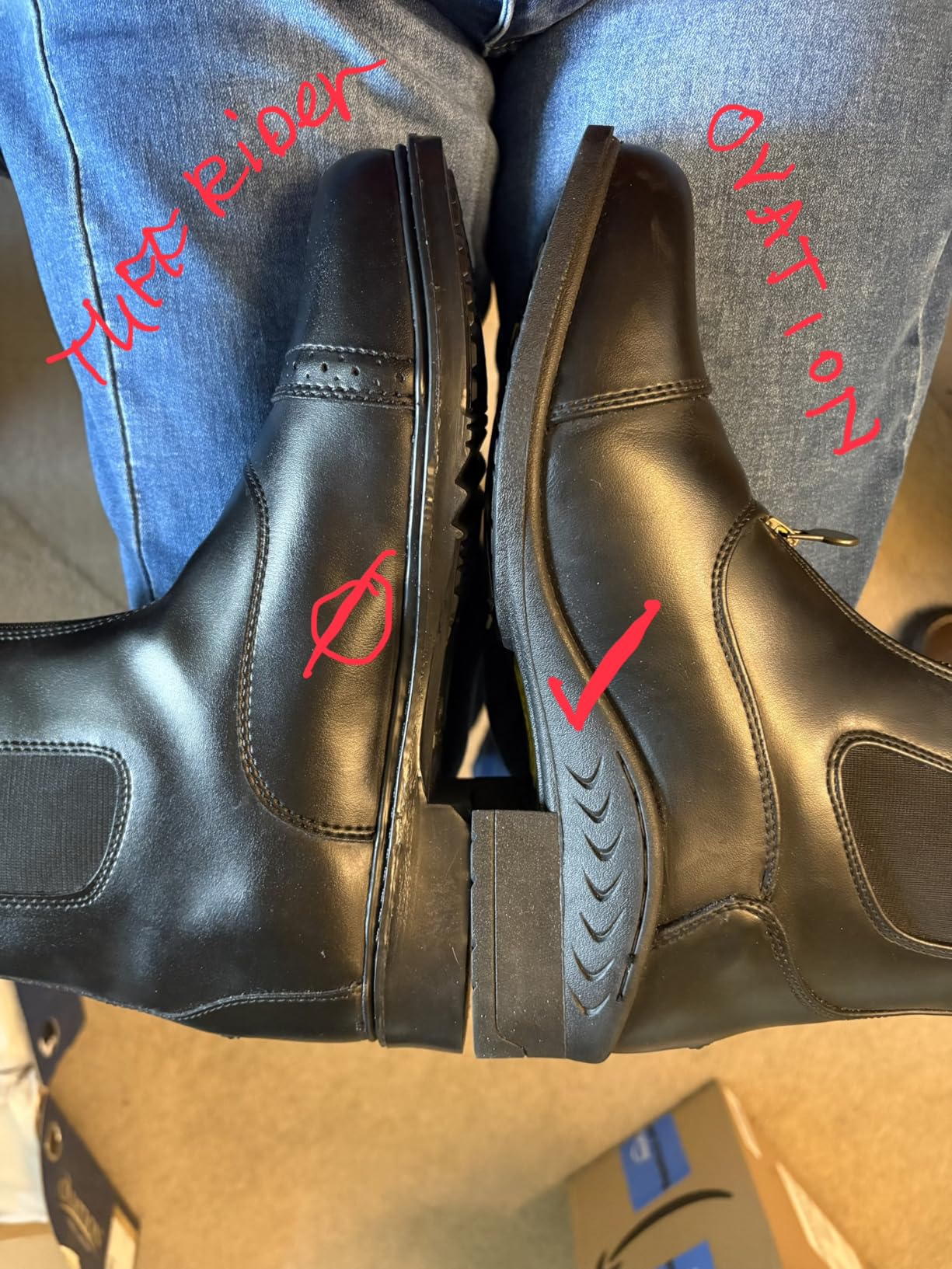 Women's Lightweight Stylish Equestrian Horse Riding Ankle Length Synthetic Vega Leather Quantum Zip Paddock Boots customer photo 2