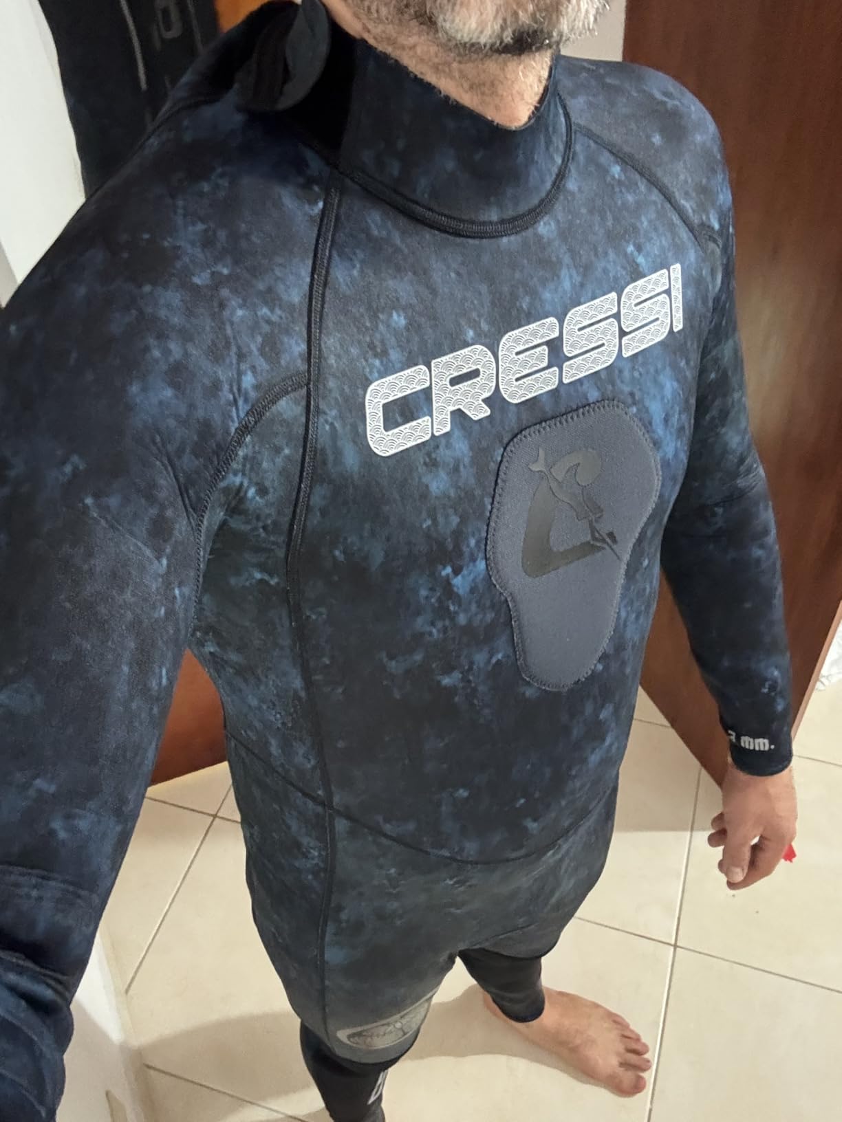 Cressi Spearfishing and Freediving One-Piece Wetsuit with Loading Chest Pad, Knee Protection, Anatomical Design - Tokugawa customer photo 1