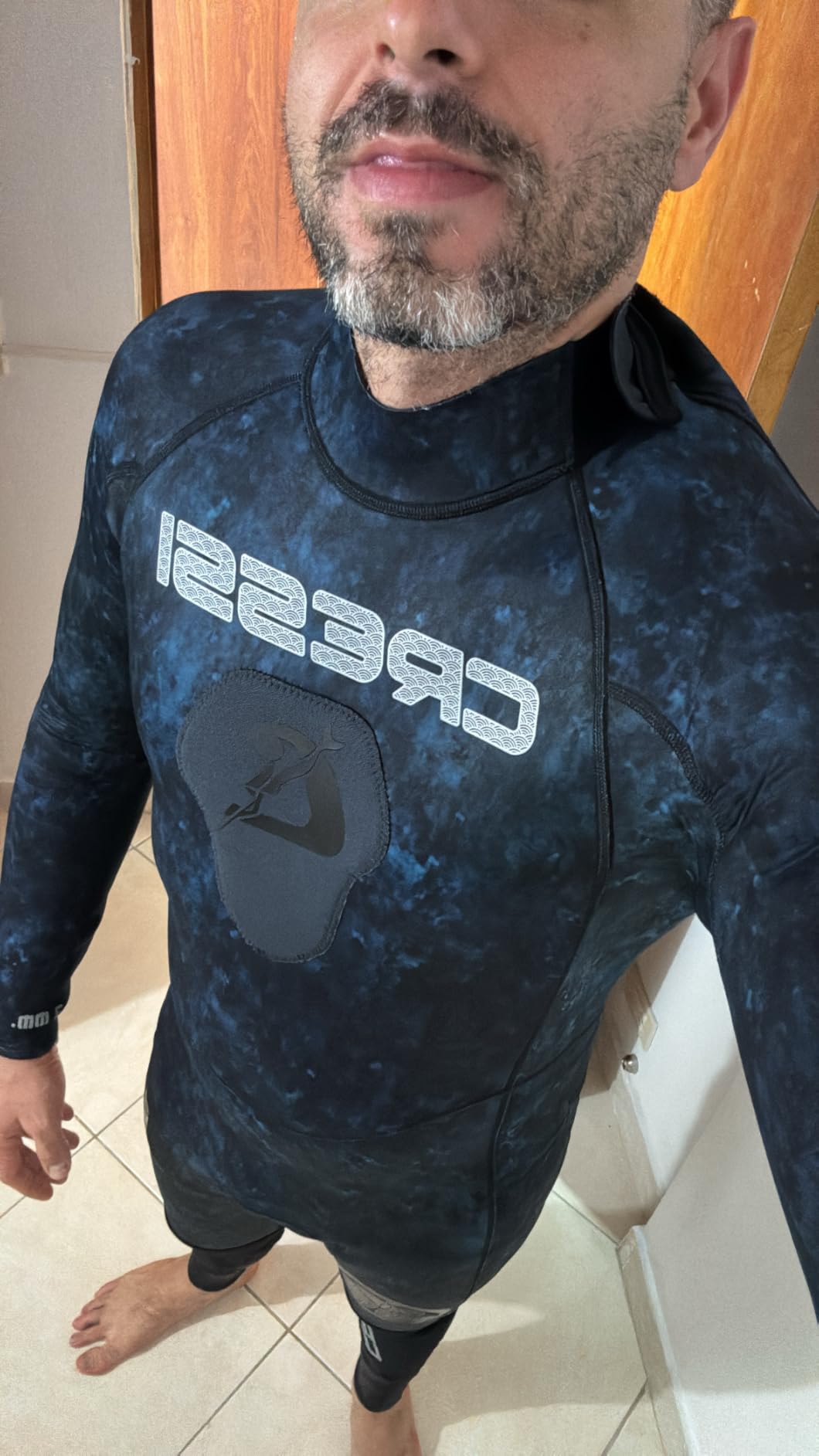 Cressi Spearfishing and Freediving One-Piece Wetsuit with Loading Chest Pad, Knee Protection, Anatomical Design - Tokugawa customer photo 2