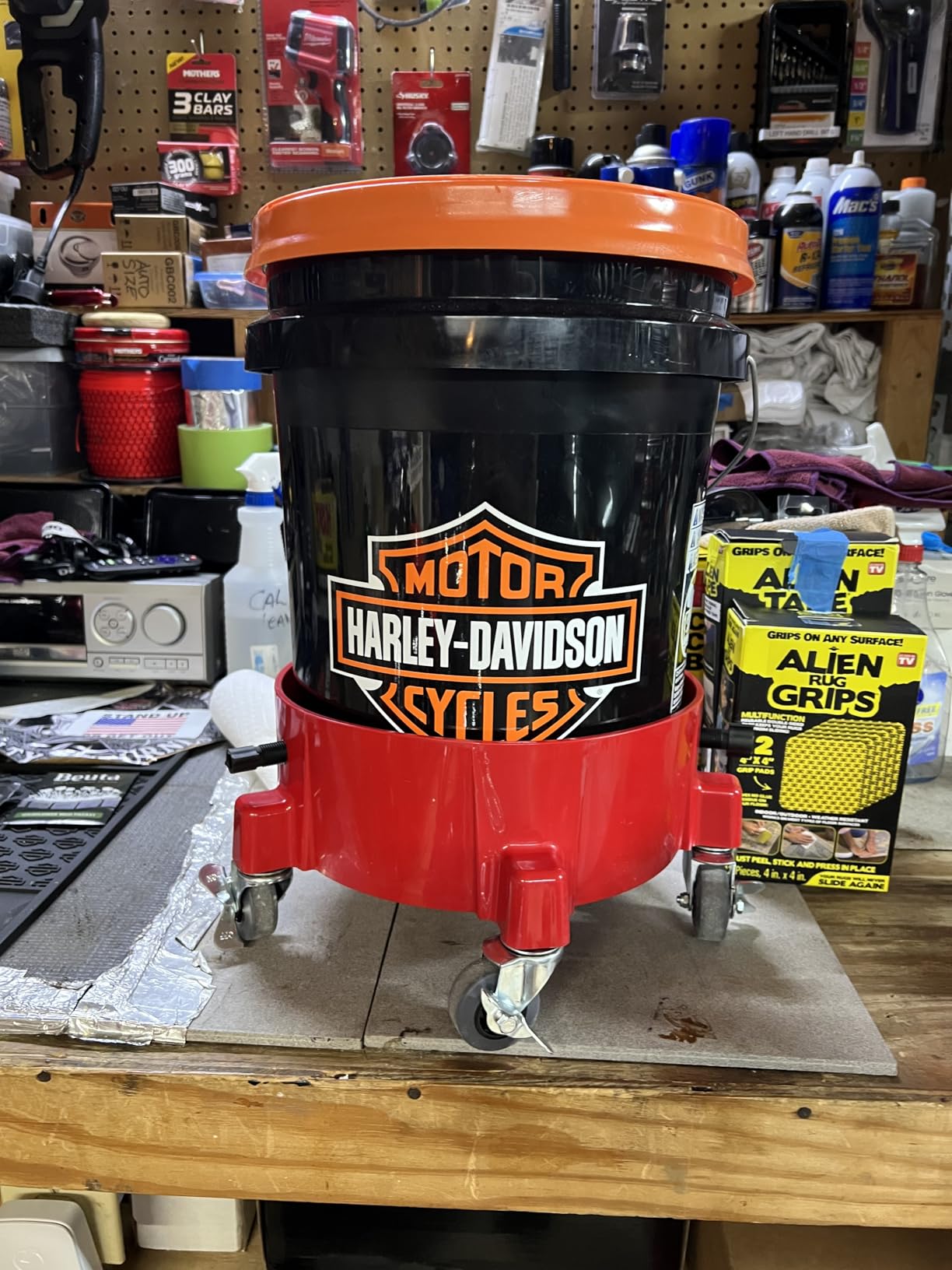 Chemical Guys Creeper Rolling Bucket Dolly - Heavy Duty Mobile Dolly Cart for Car Wash, Detailing, and Garage Use, 5 Caster Wheels with 360° Rotation, Fits Standard 3.5 to 7.5 Gallon Buckets customer photo 1