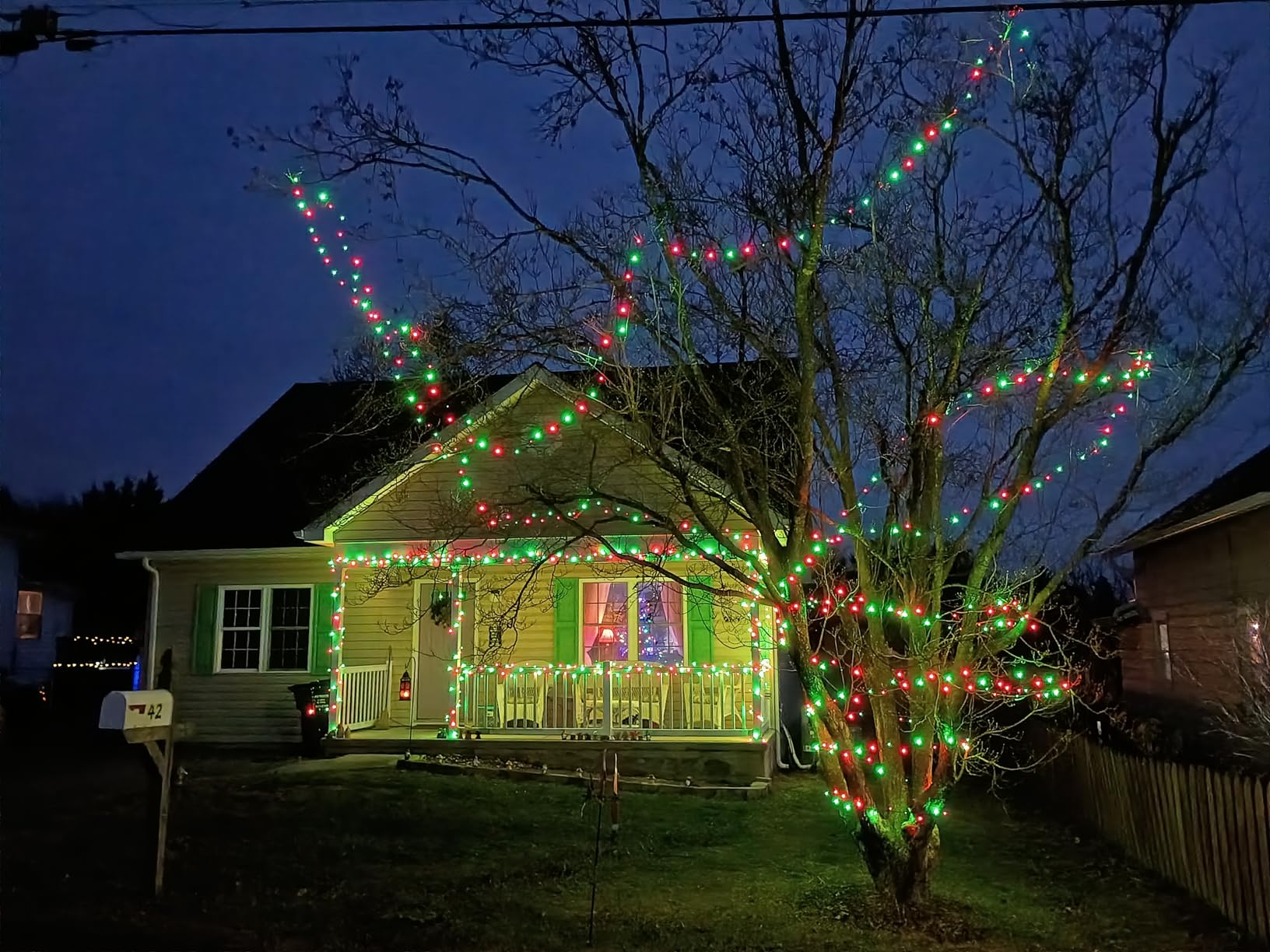 Home Lighting 66ft Christmas Decorative Mini Lights, 200 LED Green Wire Fairy Starry String Lights Plug in, 8 Lighting Modes, for Indoor Outdoor Xmas Tree Wedding Party Decoration (Warm White) customer photo 1