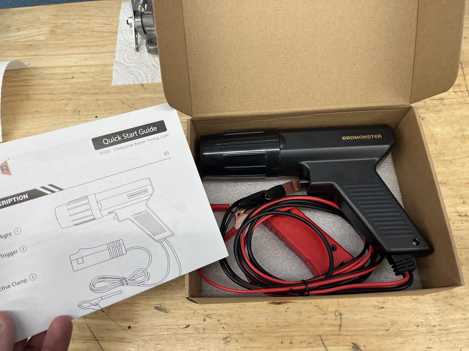 Automotive Timing Light 12V, Inductive Ignition Timing Light Gun for 2&4 Stroke Petrol Engine for Old Classical Car Motorcycle customer photo 2