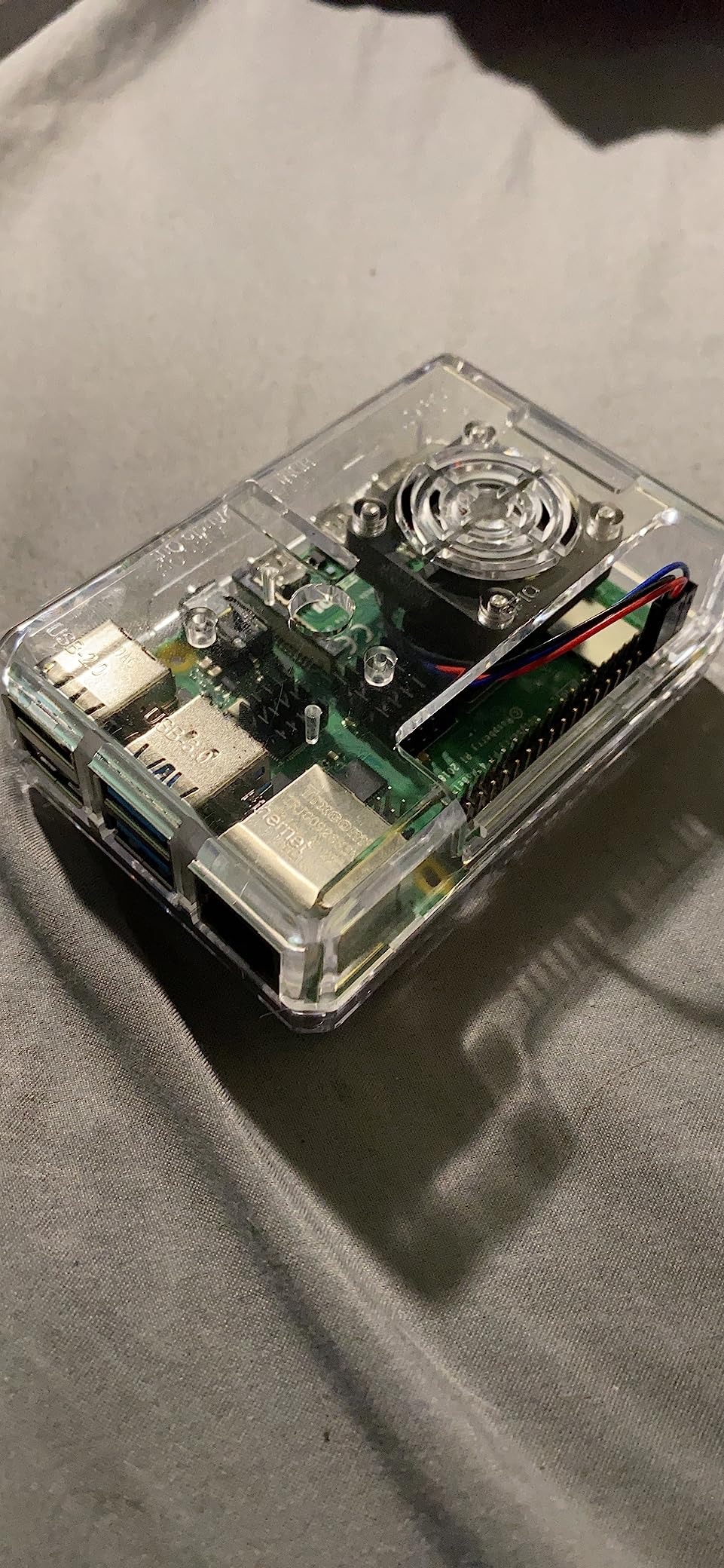 Basic Starter Kit for Raspberry Pi 4 with Fan Cooled ABS Case - Includes Raspberry Pi 4 Board and 7 Accessories (4GB, Clear Transparent Case) customer photo 1