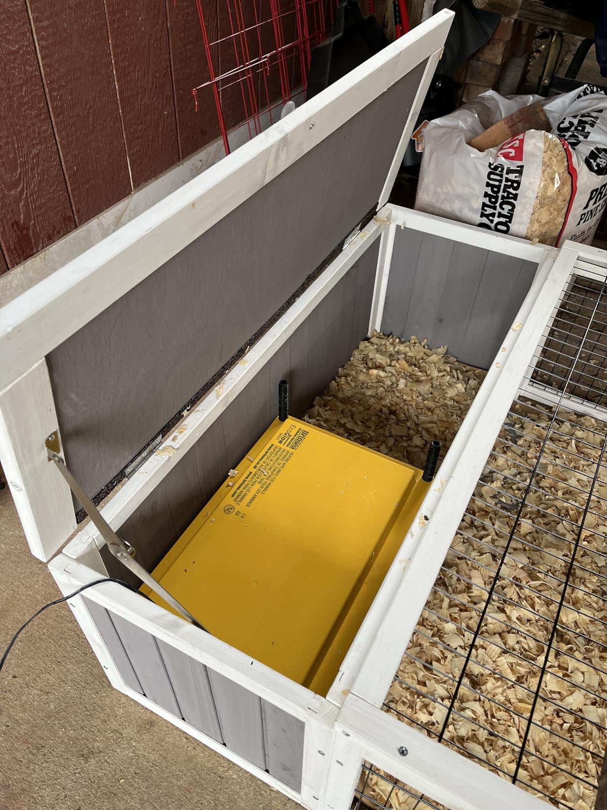 Tortoise House Habitat Wooden, Chicken Coop with Run Rabbit Hutch Small Animal Hutch Enclosure Indoor/Outdoor-Grey + White Trim customer photo 1