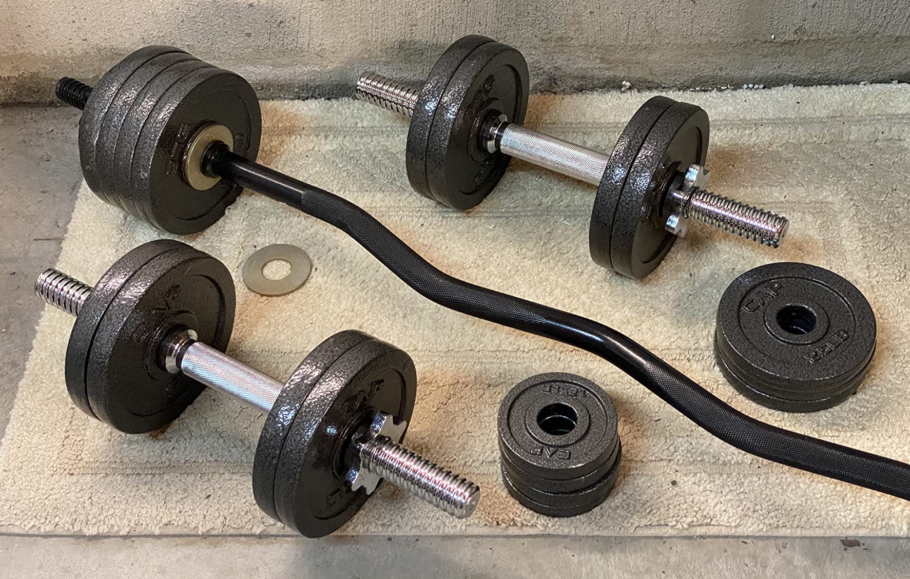 Adjustable Dumbbell Weight Set - Multiple Weight Options customer photo 1